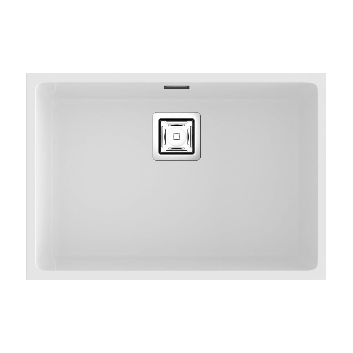 Fregadero Poalgi Zie 60 1/S de resina, blanco brillo