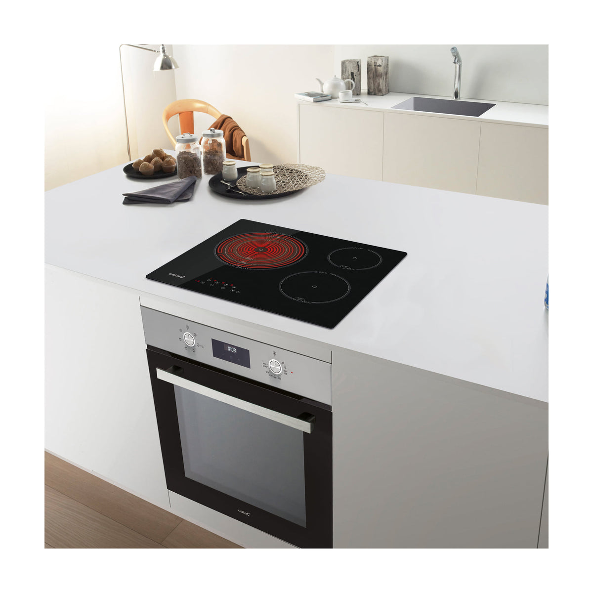 Placa vitrocerámica CATA TT 6003 de 59 cm con 3 zonas