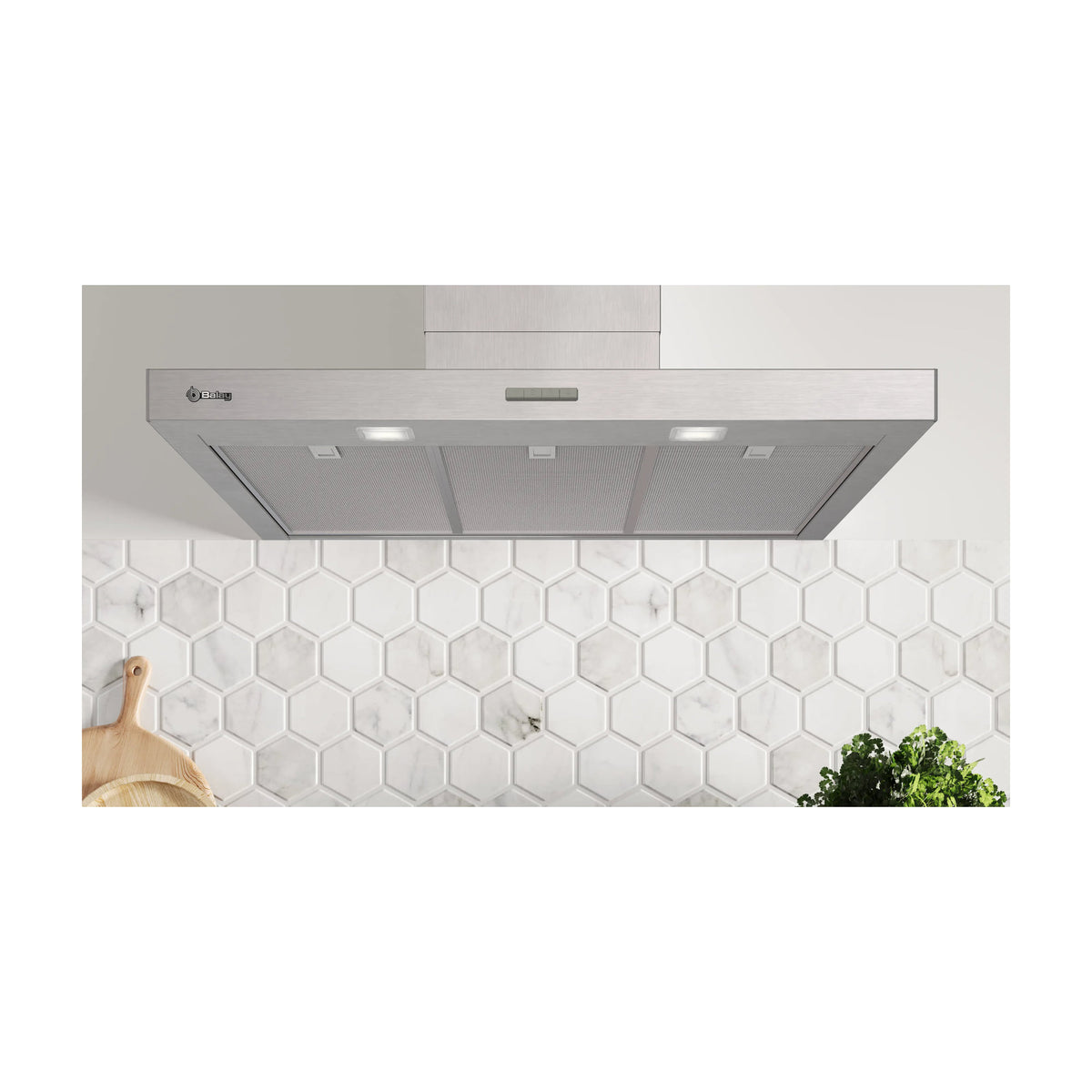 Campana decorativa de pared Balay 3BC894MXD de 90 cm con iluminación LED