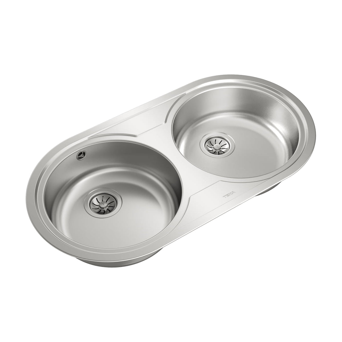 Fregadero Teka Duetta 2C de acero inoxidable con dos cubetas redondas