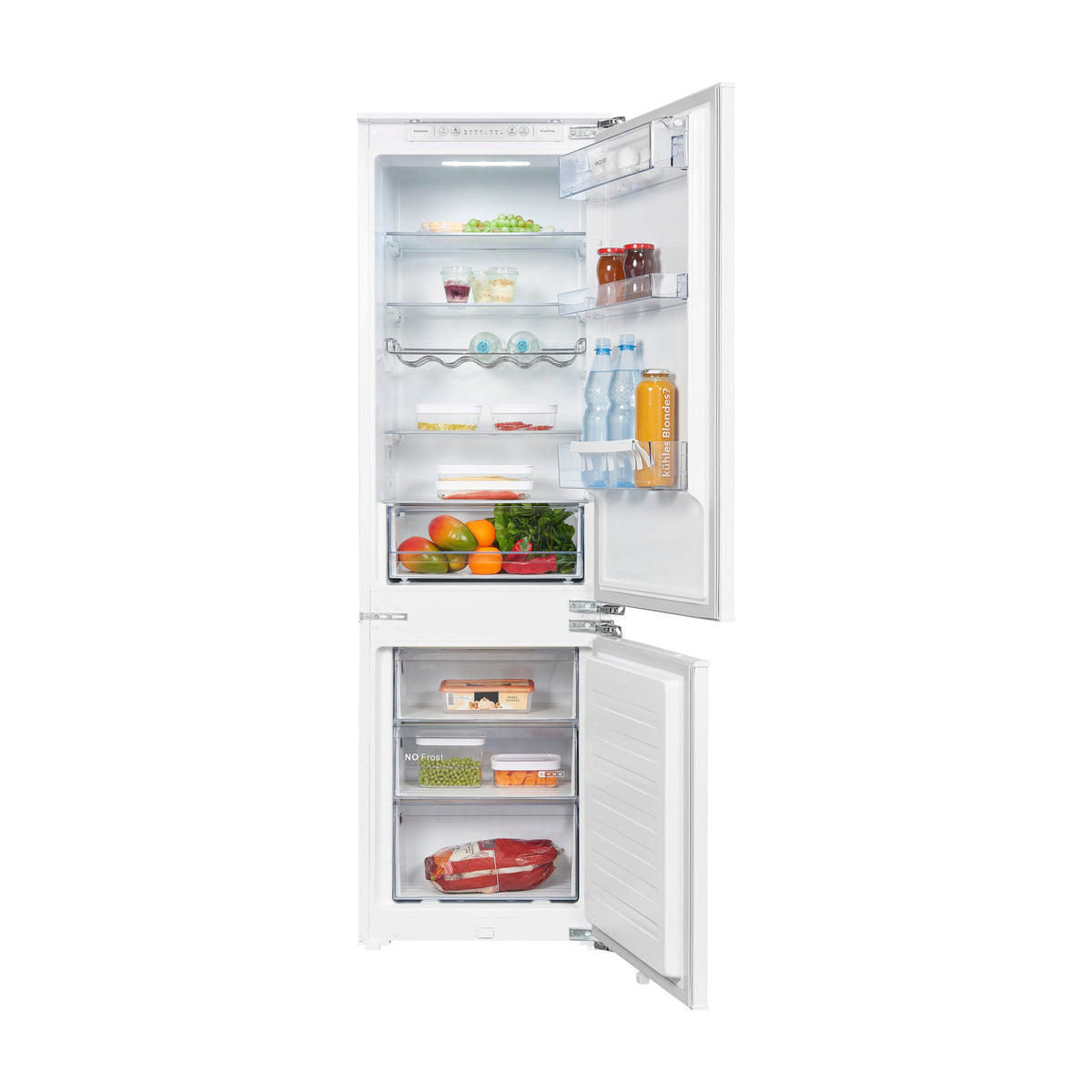 Frigorífico combi integrable Exquisit EKGC270-70-NF-F-010E, No Frost, 246 l