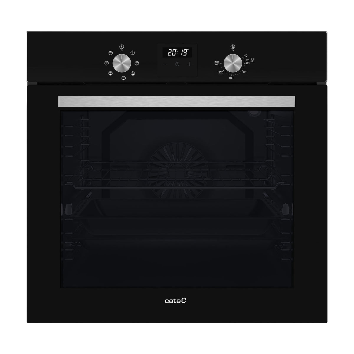 Horno multifunción CATA MDS 8007 BK, 80 litros, cristal negro
