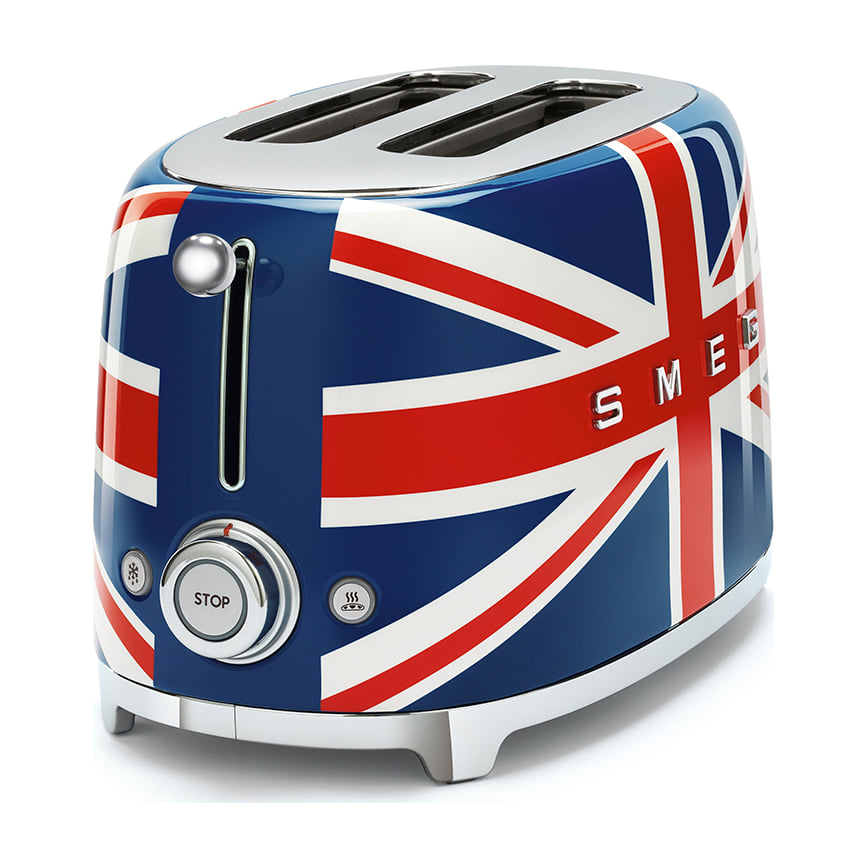 Tostadora Smeg TSF01UJEU Union Jack, 2 ranuras y 950 W