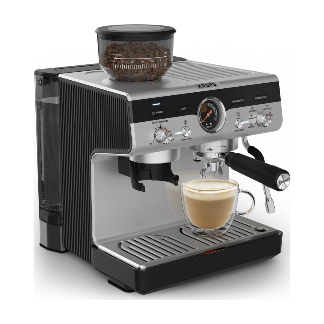 Cafetera espresso Krups Precision XP801T10 con molinillo integrado y 15 bares