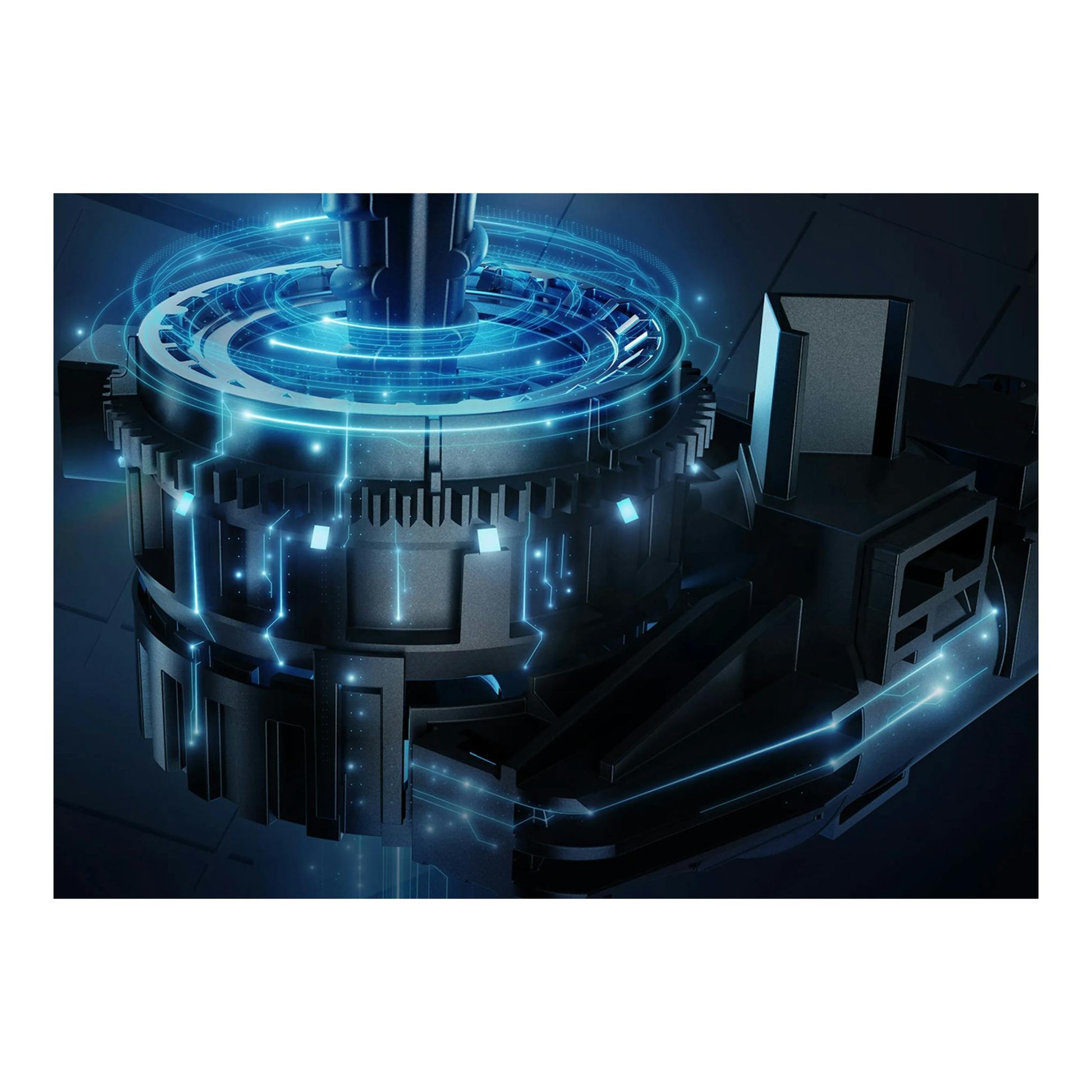 Ilustración técnica en primer plano de un componente negro de cafetera Siemens TF303E07 con líneas azules.
