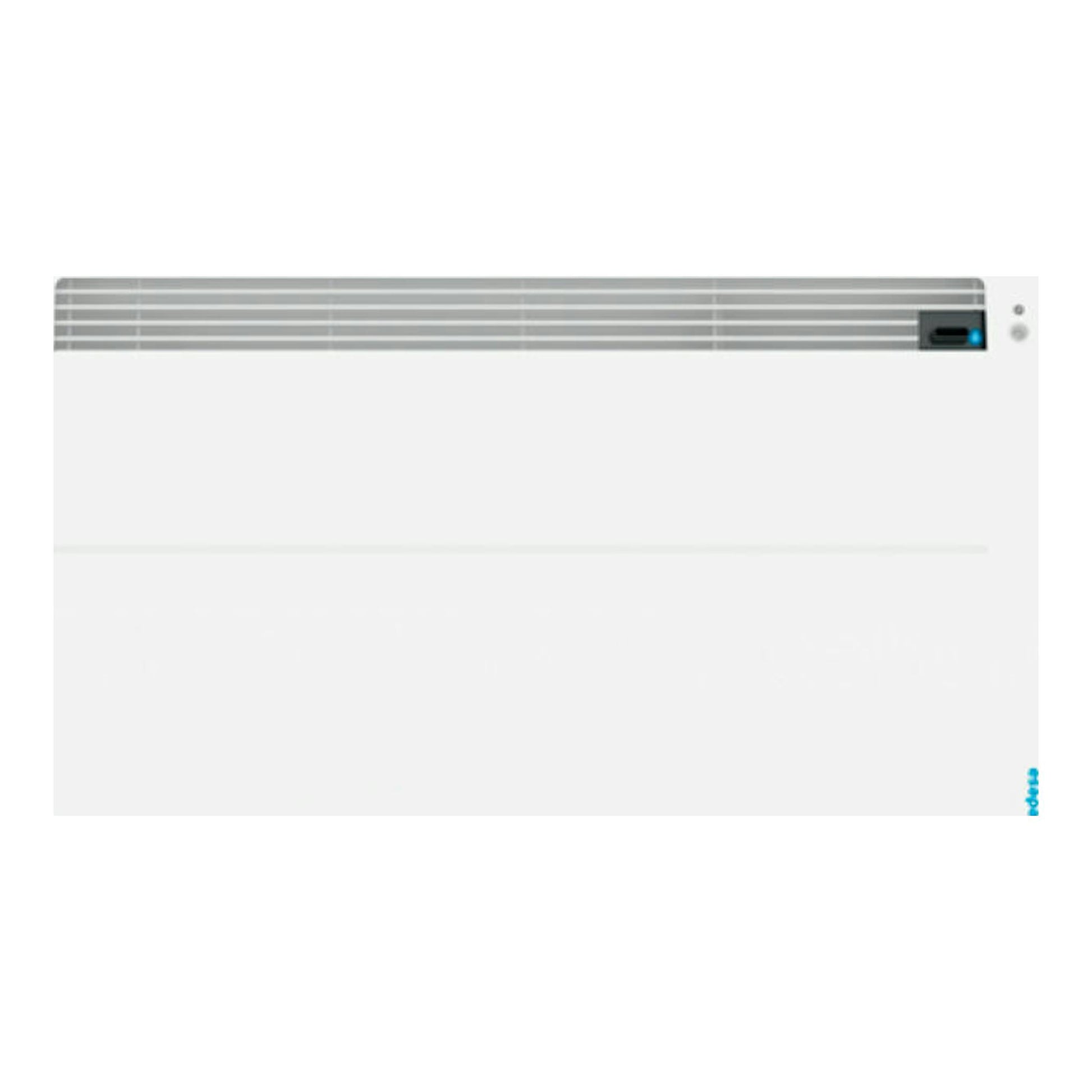 Calefactor mural blanco Edesa G. Atlantic Mist 1500W, vista frontal, con rejilla superior gris.