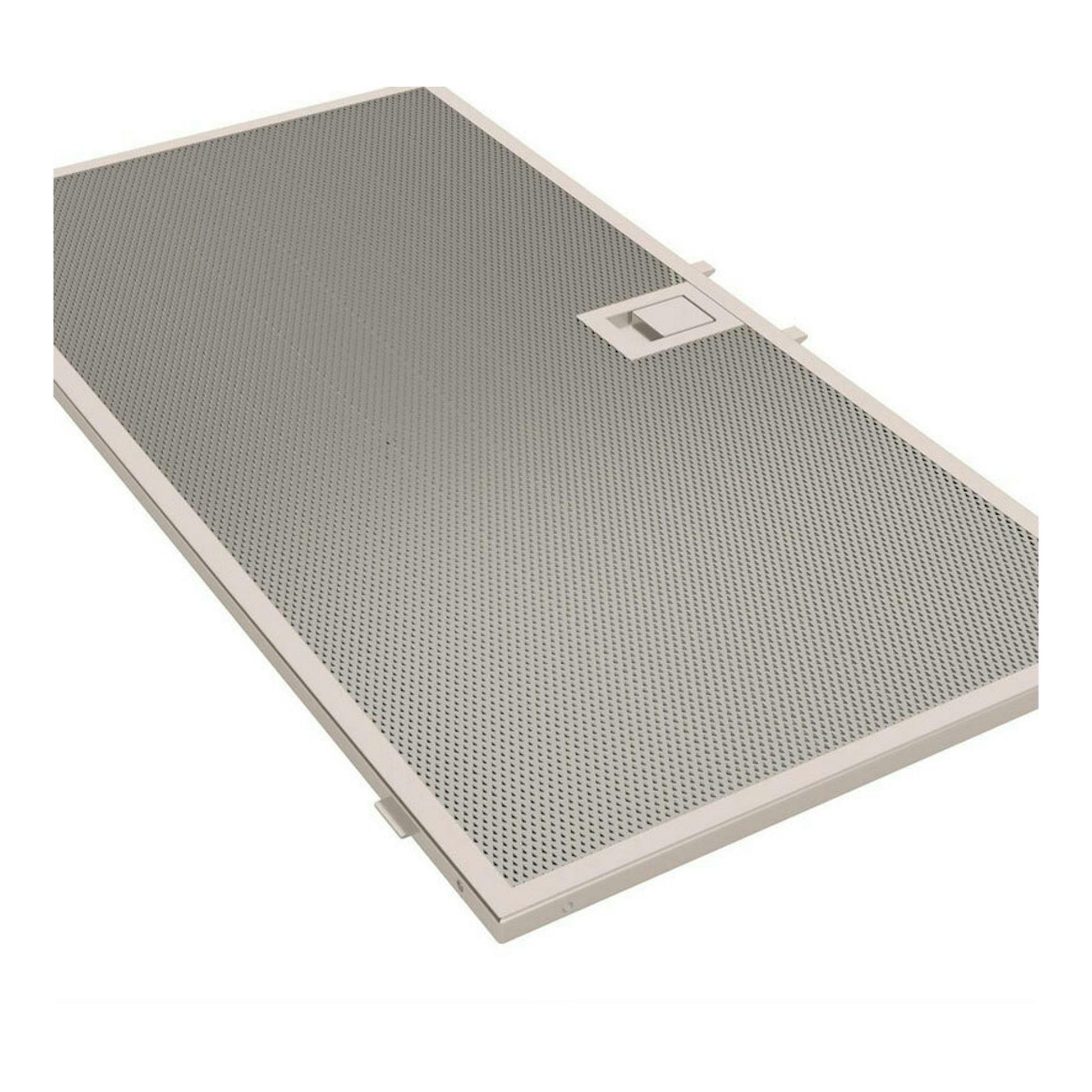 Campana Bosch DBB97AM60 de acero inoxidable, vista frontal inclinada con panel perforado.