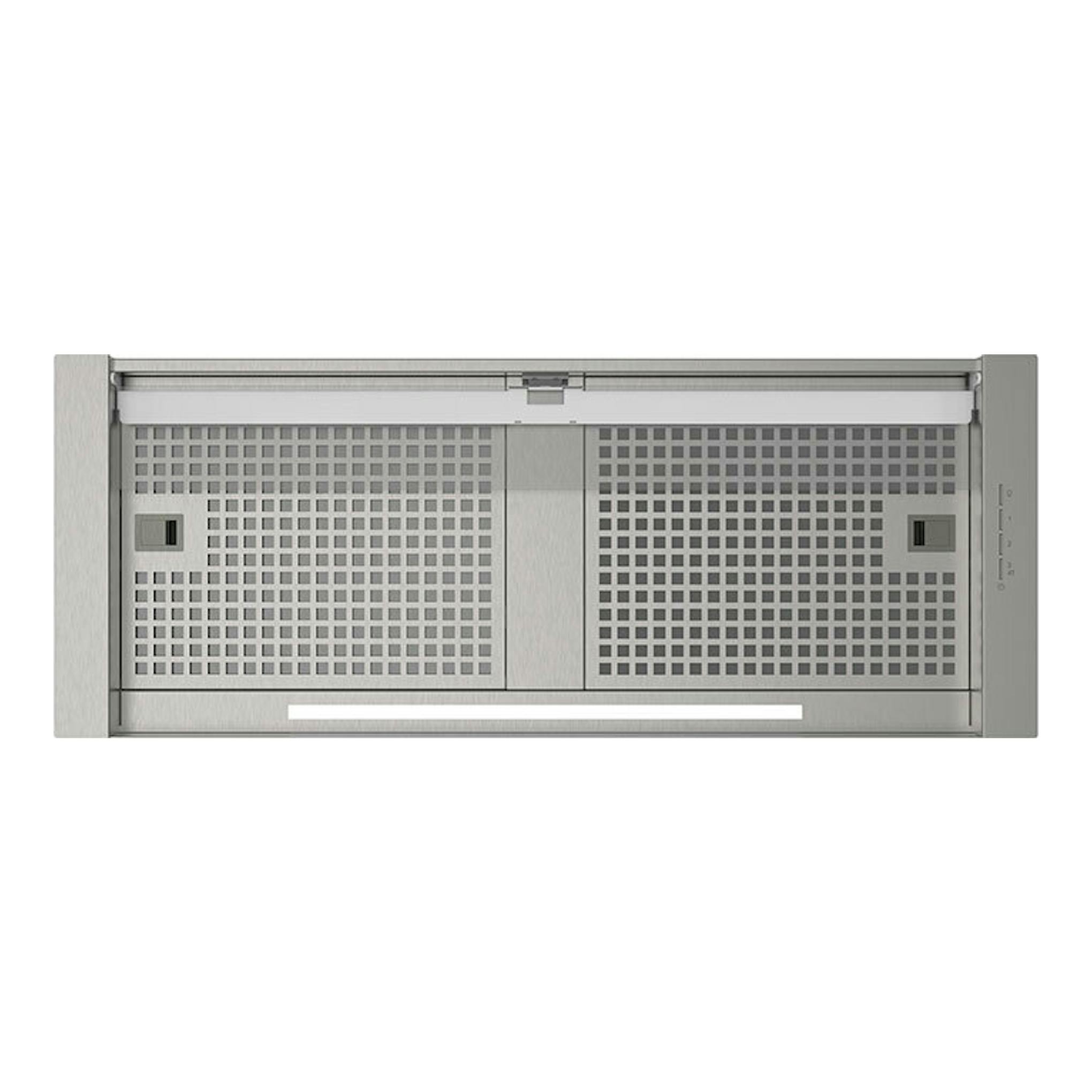 Campana extractora Cata CoronaX80 Inox de acero inoxidable, vista frontal.