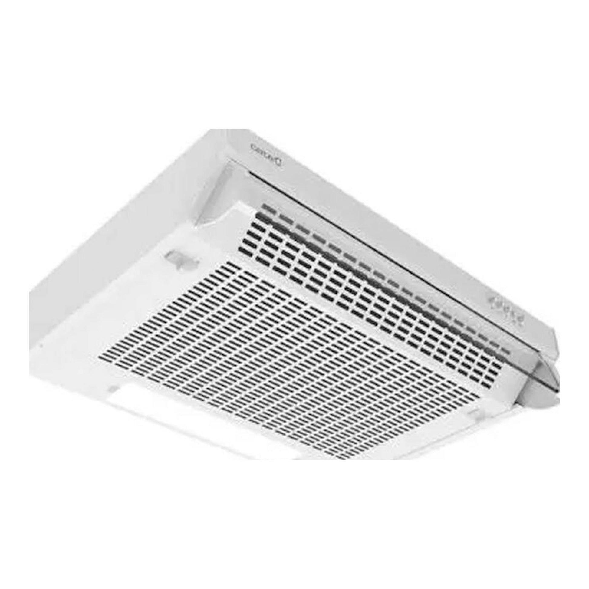 Campana extractora Cata FK SLIM 6000WH blanca, vista inferior en ángulo.