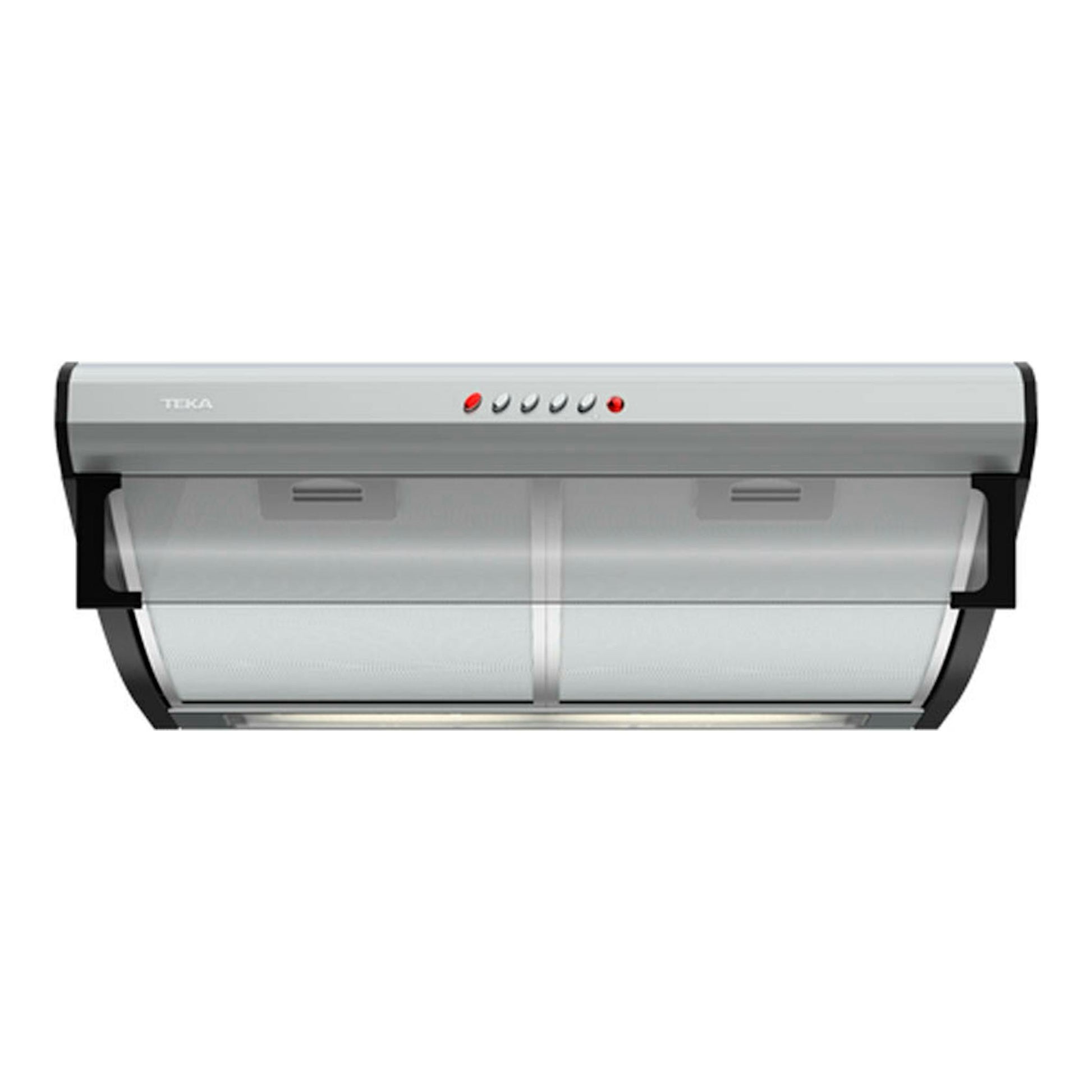 Campana extractora Teka C 6420 Inox, vista frontal, color inox y negro, con panel de botones.