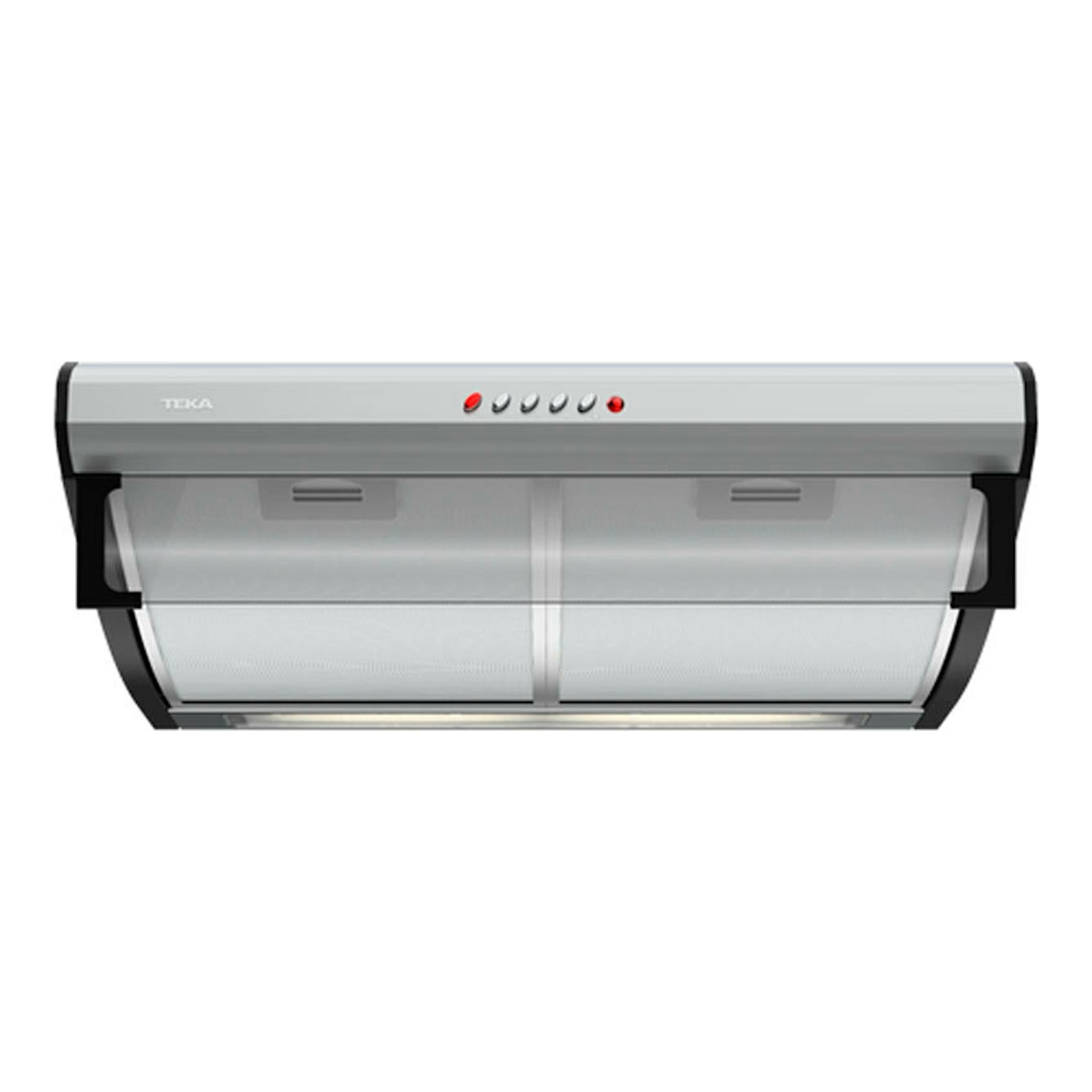 Campana extractora Teka C 6420 Inox, vista frontal, color inox y negro, con panel de botones.