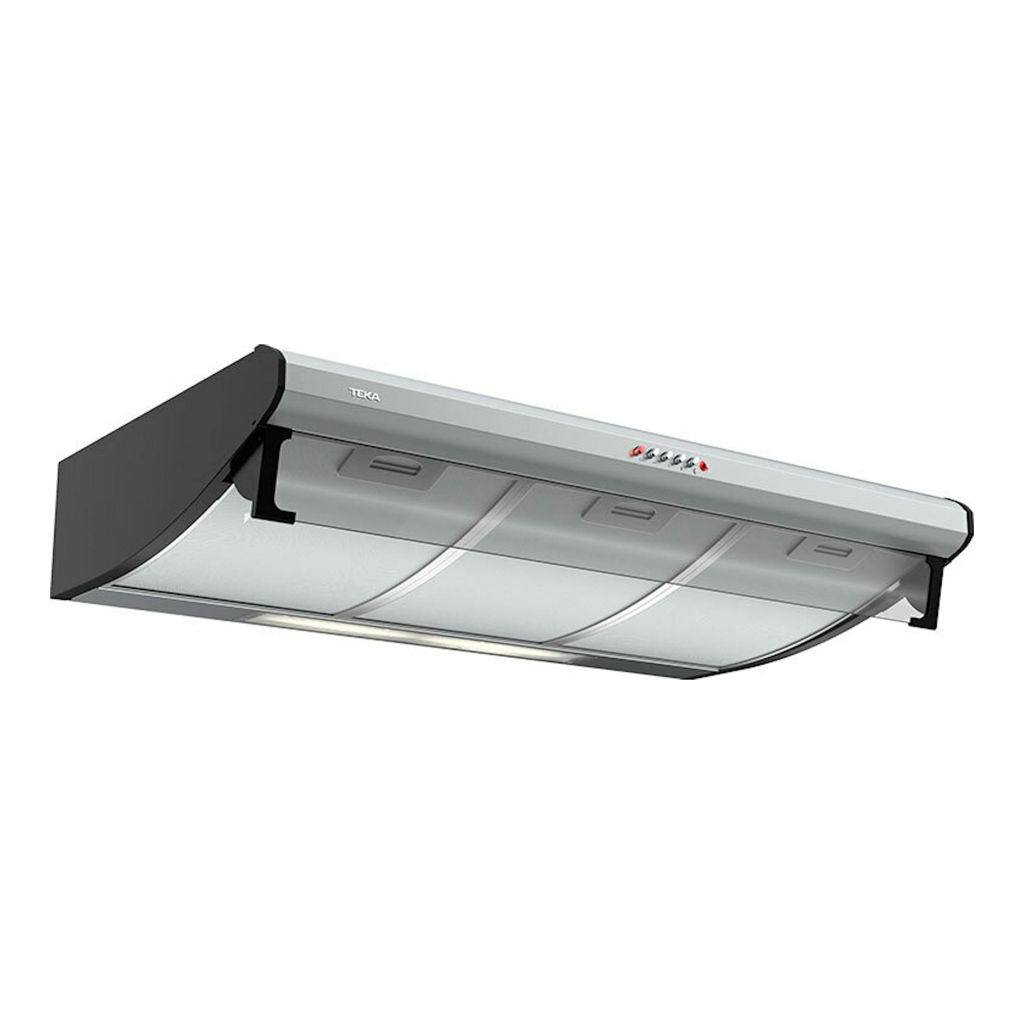 Campana convencional Teka C 9420 Inox de acero inoxidable, vista en ángulo sobre fondo blanco.