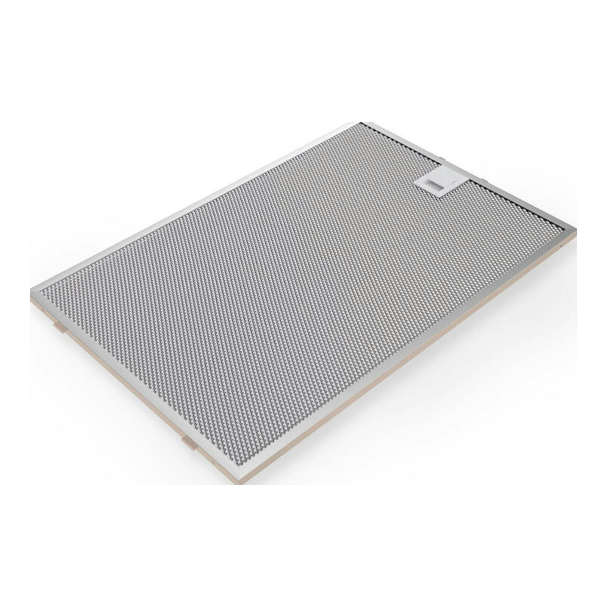 Campana decorativa Balay 3BC897GX en acero inox, vista en perspectiva con filtro metálico rectangular.
