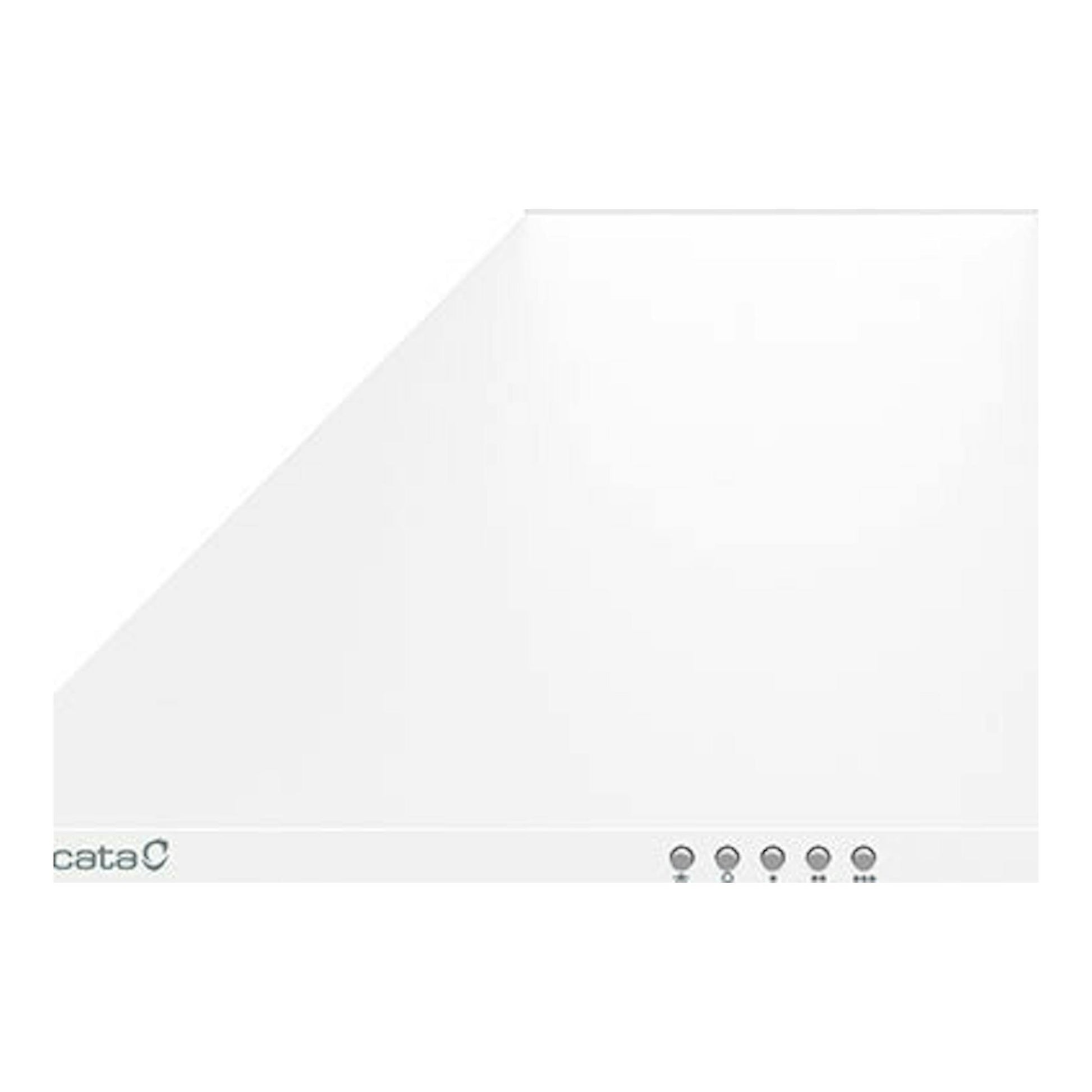 Campana decorativa Cata OMEGAII600WH blanca, vista frontal.