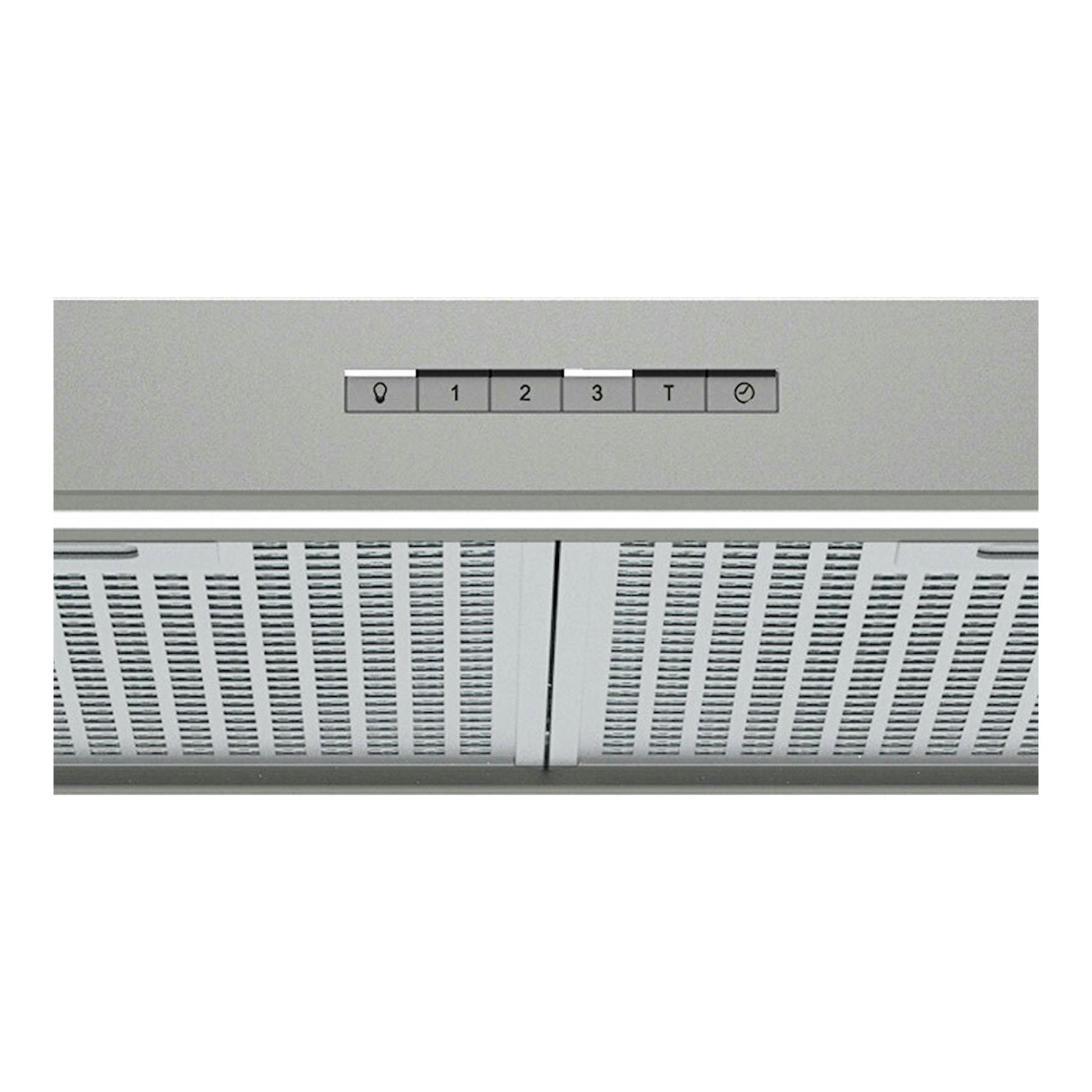 Campana decorativa Cata SYGMA 6010X de acero inoxidable, vista frontal con panel de botones.