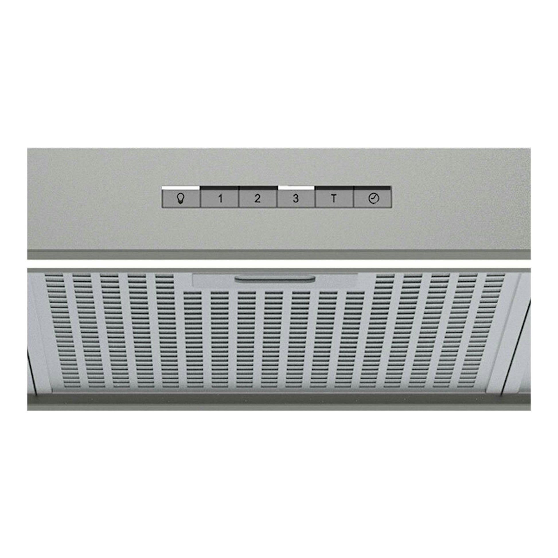 Campana decorativa Cata SYGMA 9010X en acero inoxidable, vista frontal con panel de botones.