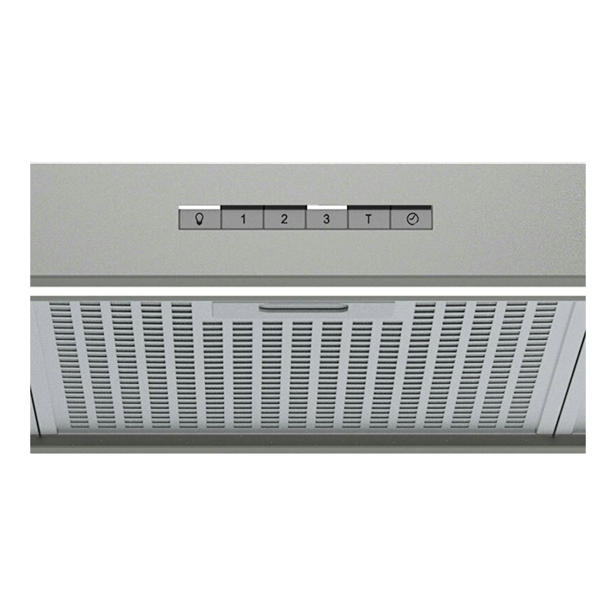 Campana decorativa Cata SYGMA 9010X en acero inoxidable, vista frontal con panel de botones.