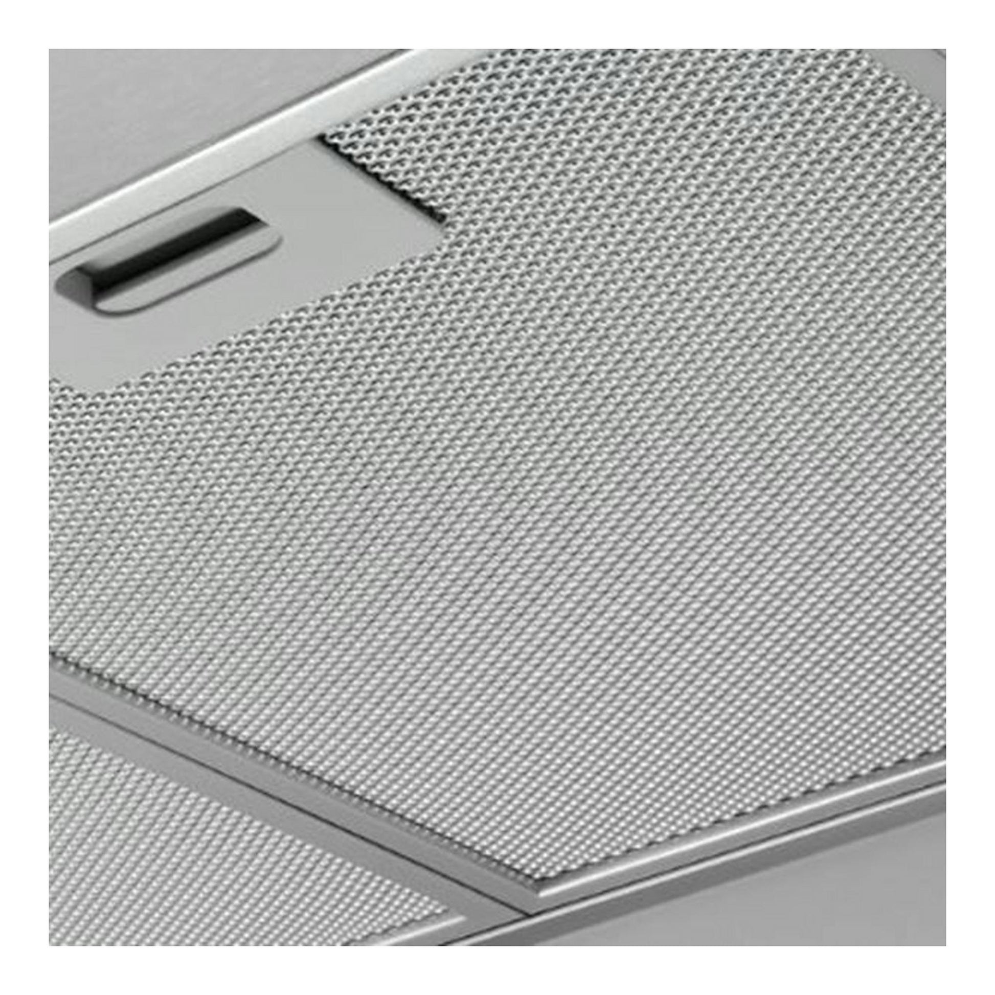 Campana decorativa Electrolux LFT416X inox, primer plano del filtro metálico.