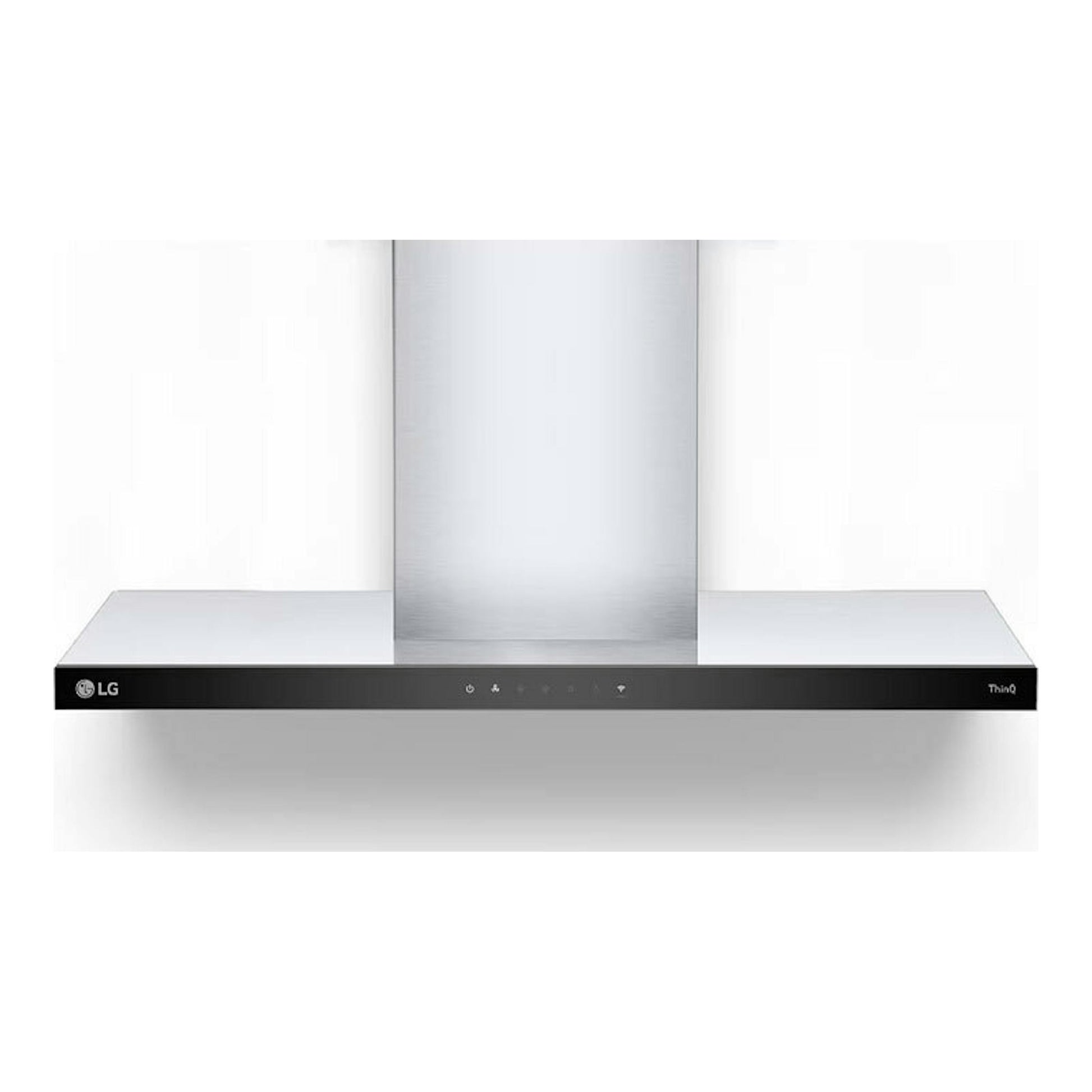 Campana decorativa LG HCEZ3626S inox, vista frontal, acero inoxidable.