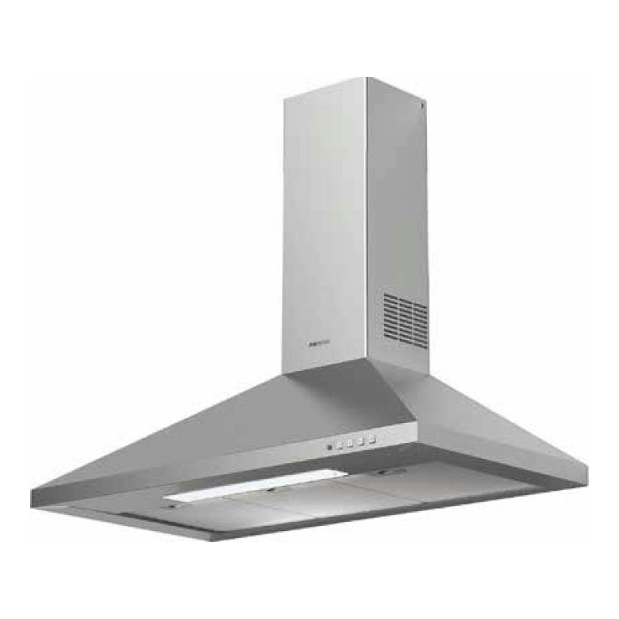 Campana extractora Mepamsa Gavia 60 inox, vista frontal en ángulo, acero inoxidable.