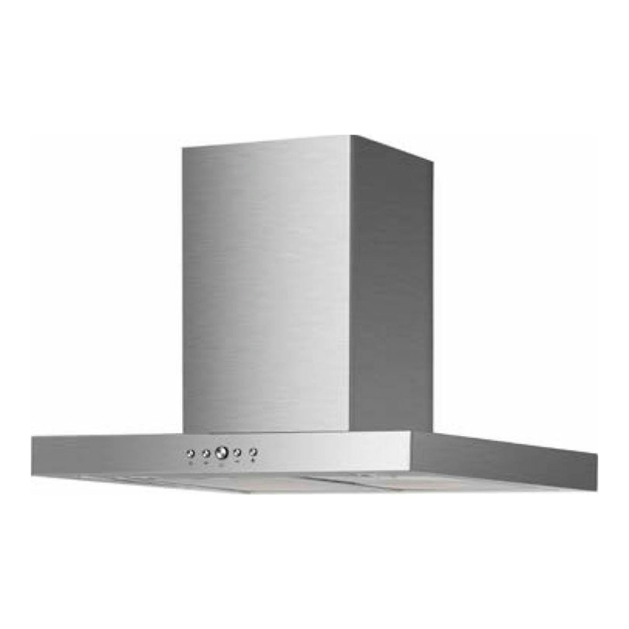 Campana decorativa Mepamsa SILUETA XLA 90 inox, vista frontal en acero inoxidable.