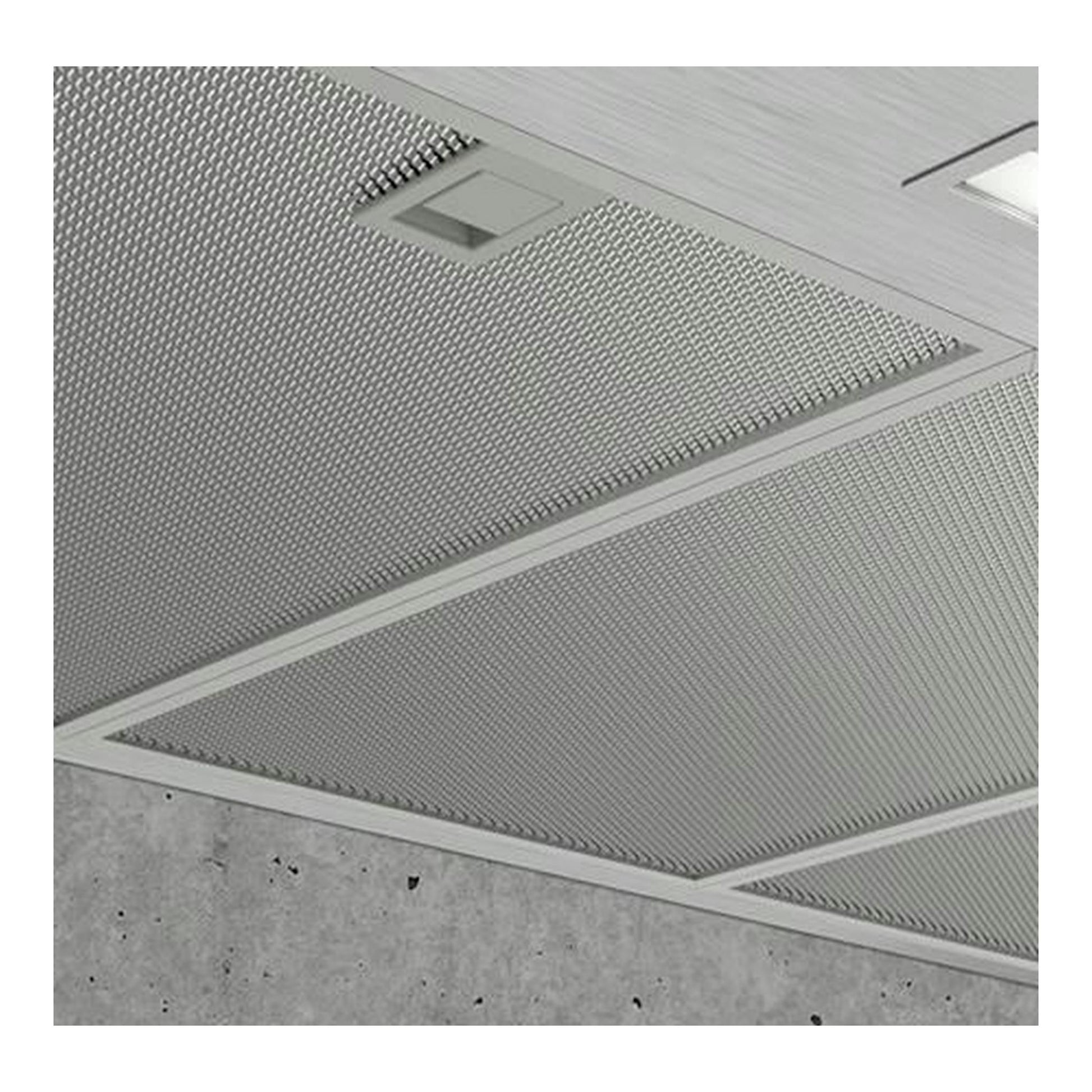 Campana de techo Siemens LC96BHM50, vista inferior del filtro metálico.