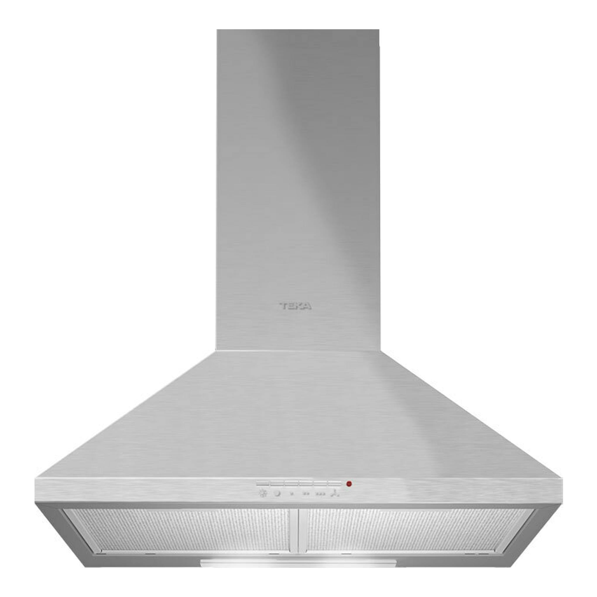 Campana extractora Teka DBP 60 PRO inox, vista frontal, de pared, en acero inoxidable con filtros visibles.