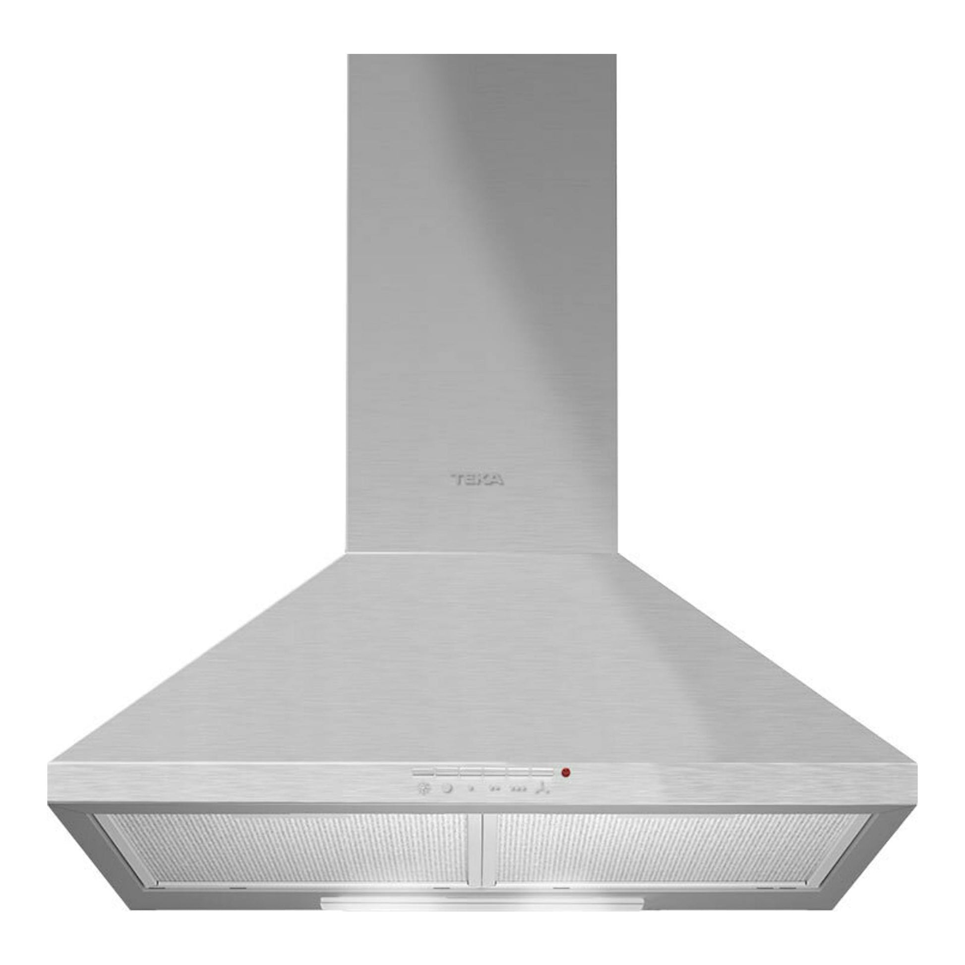 Campana decorativa Teka DBP 70 PRO Inox, vista frontal, acabado en acero inoxidable.