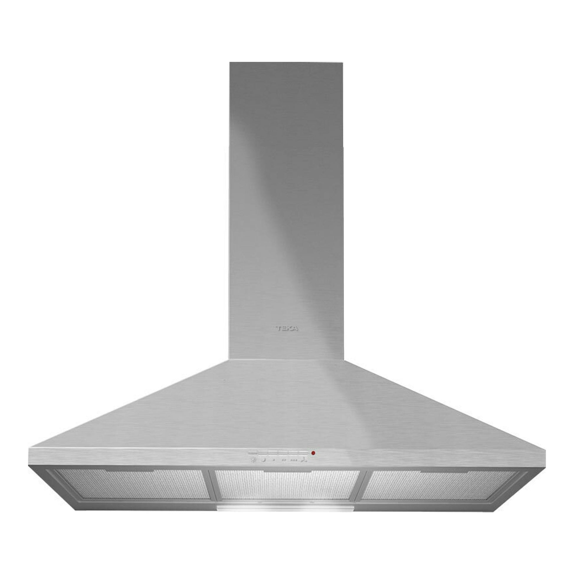 Campana decorativa Teka DBP 90 PRO Inox, vista frontal, acabado en acero inoxidable.