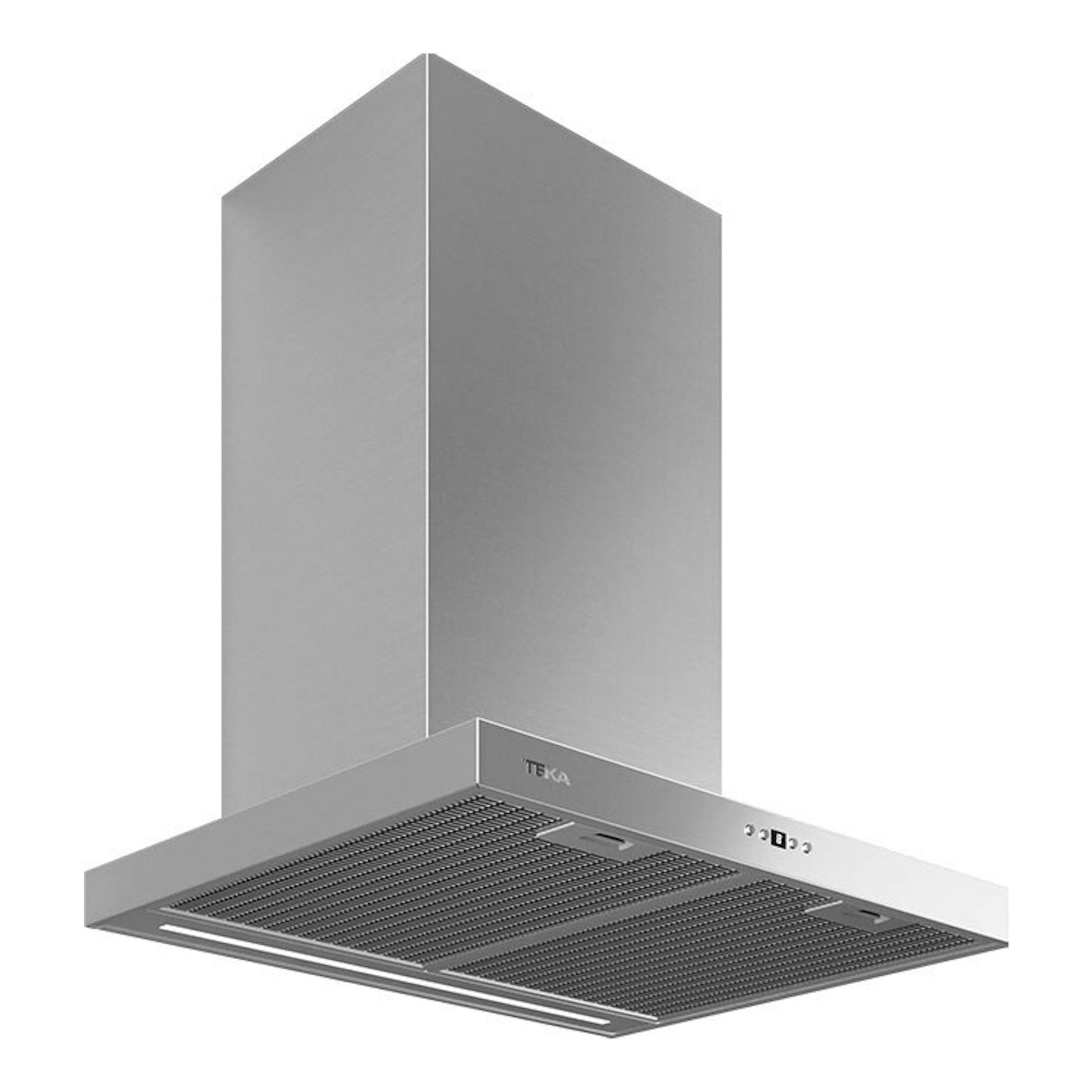 Campana extractora Teka DSH686 Inox de acero inoxidable, vista frontal en ángulo.