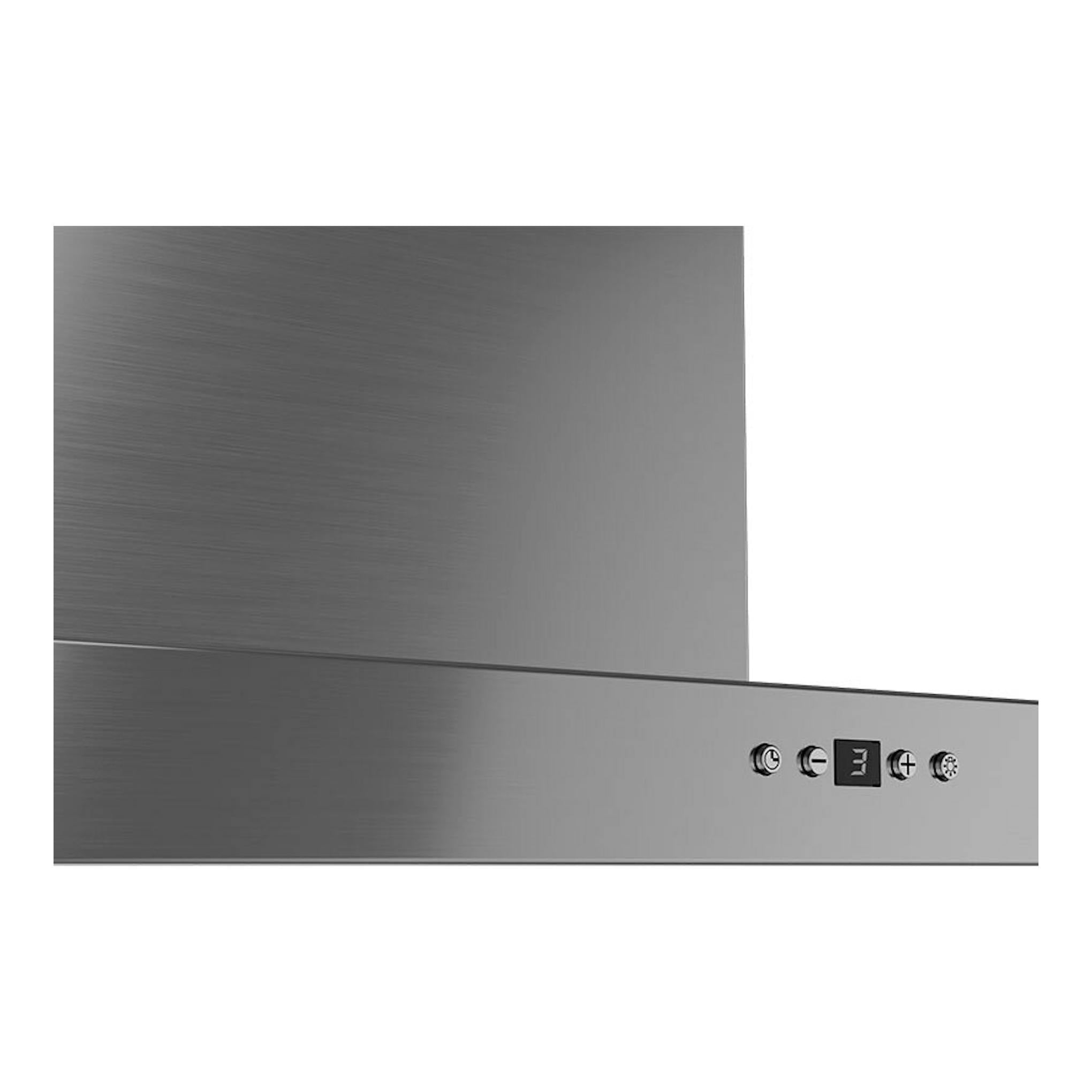 Campana decorativa Teka DSH786 inox, vista frontal parcial con panel de control digital.