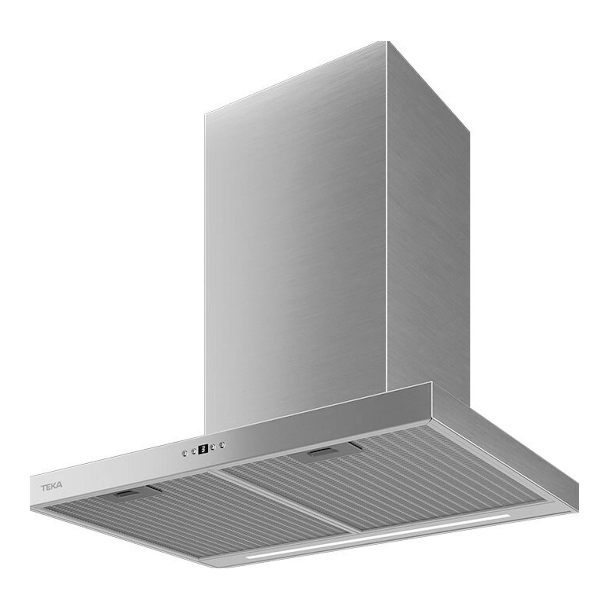Campana extractora decorativa Teka DSH786 Inox de acero inoxidable, vista frontal inferior.