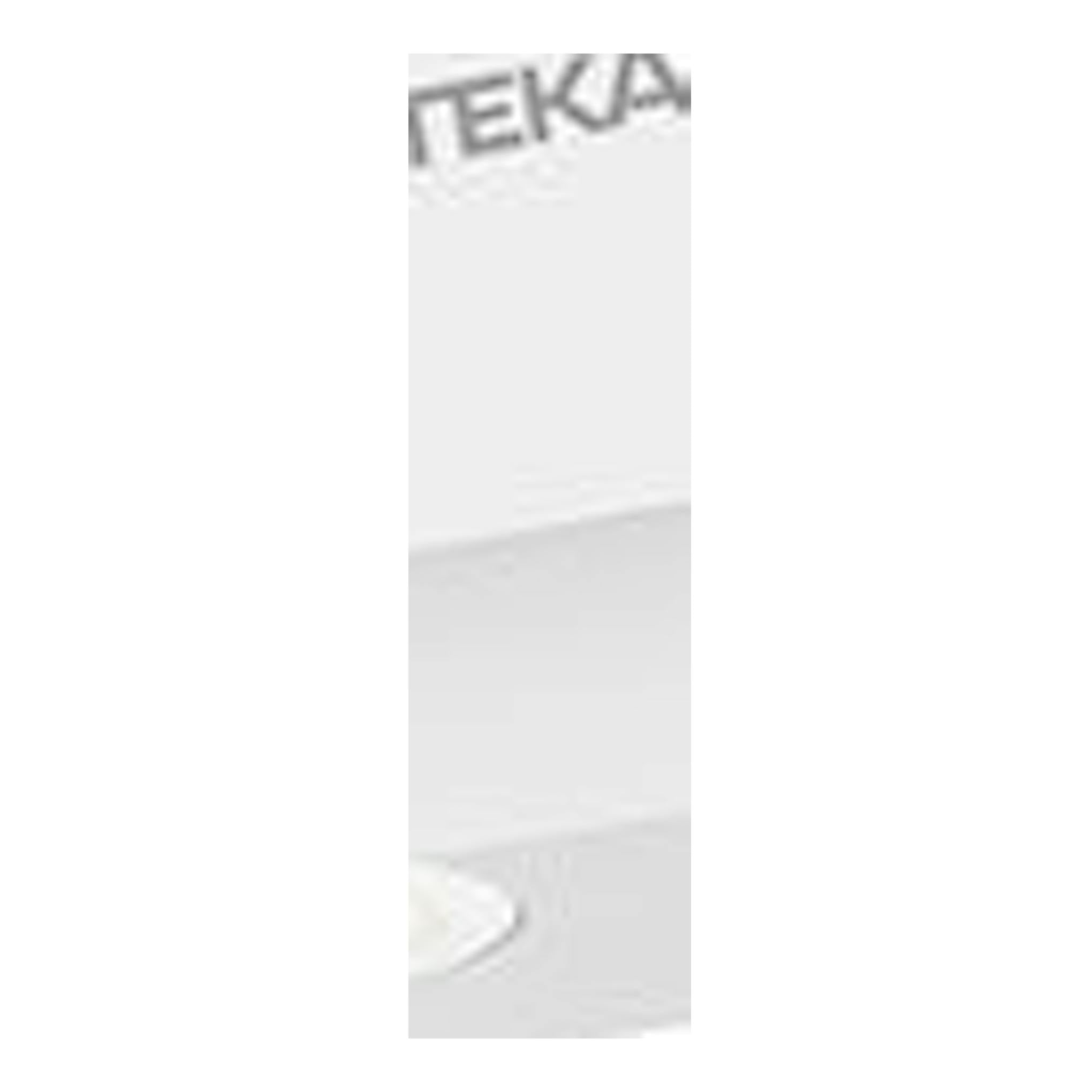 Campana decorativa Teka DVN77050TTC WH blanca, vista frontal en ángulo, con logo TEKA.