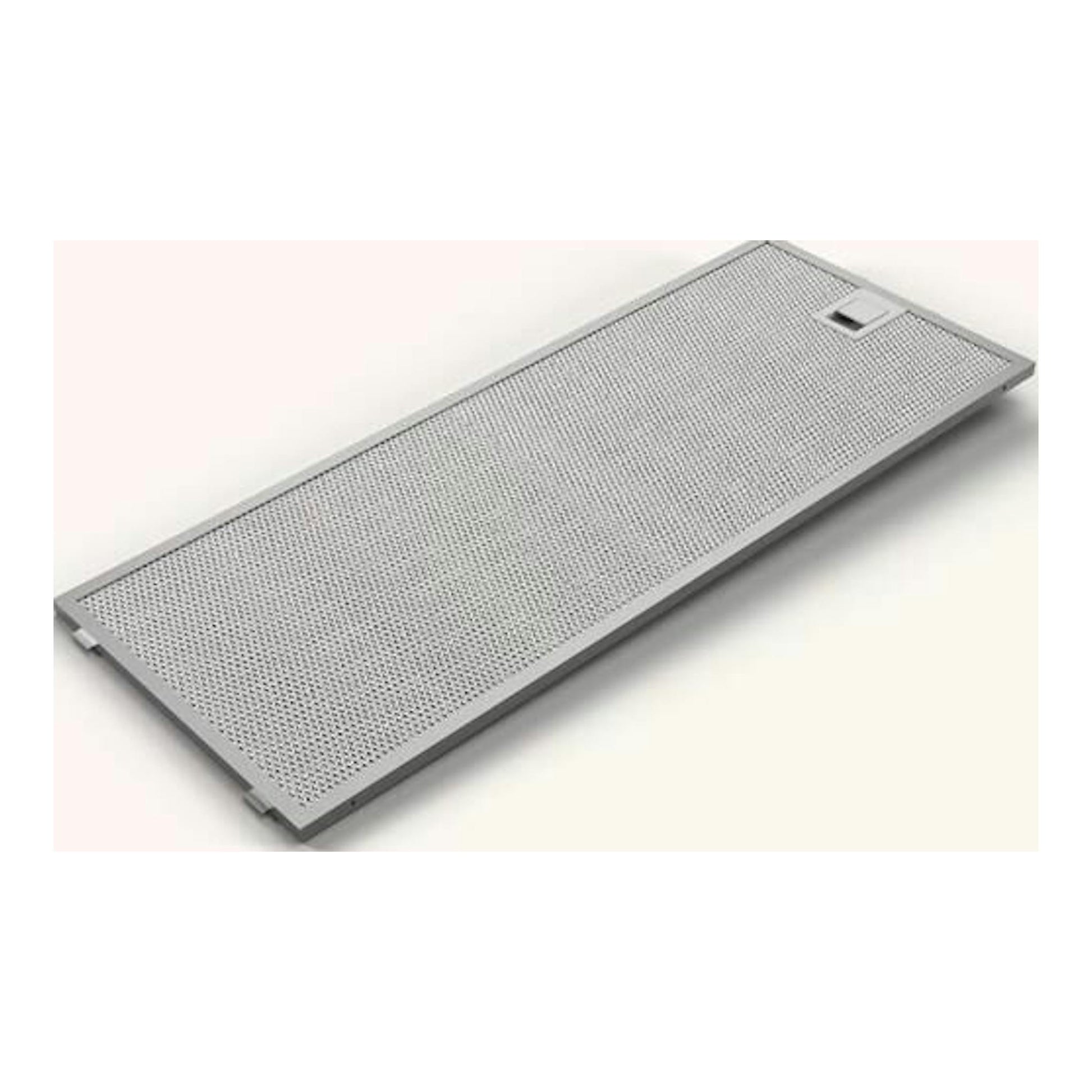 Campana extraíble Balay 3BT264MX inox, vista en perspectiva de panel rectangular perforado gris metalizado.