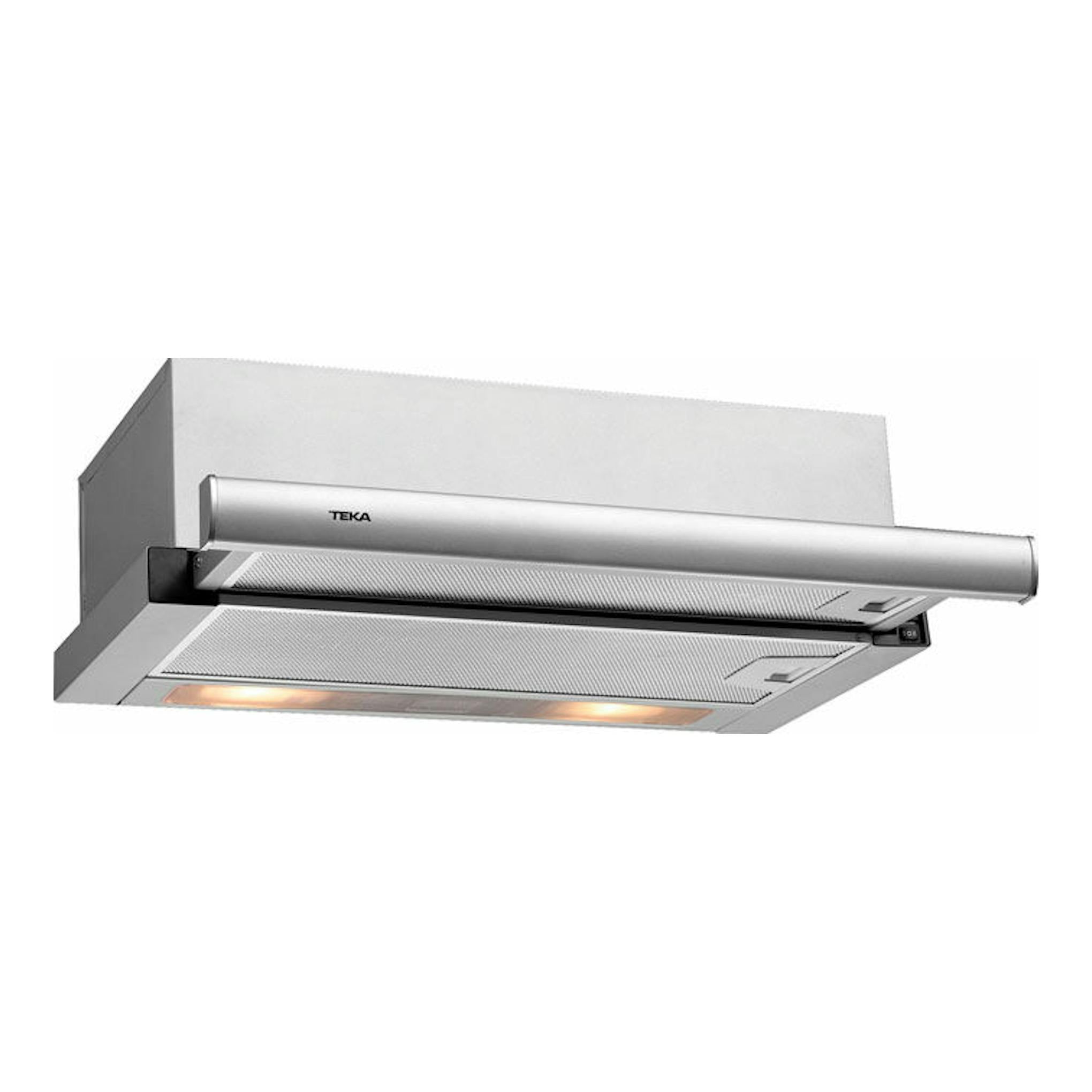 Campana extraíble Teka TL 6310 Inox, vista frontal en ángulo, acabado acero inoxidable.