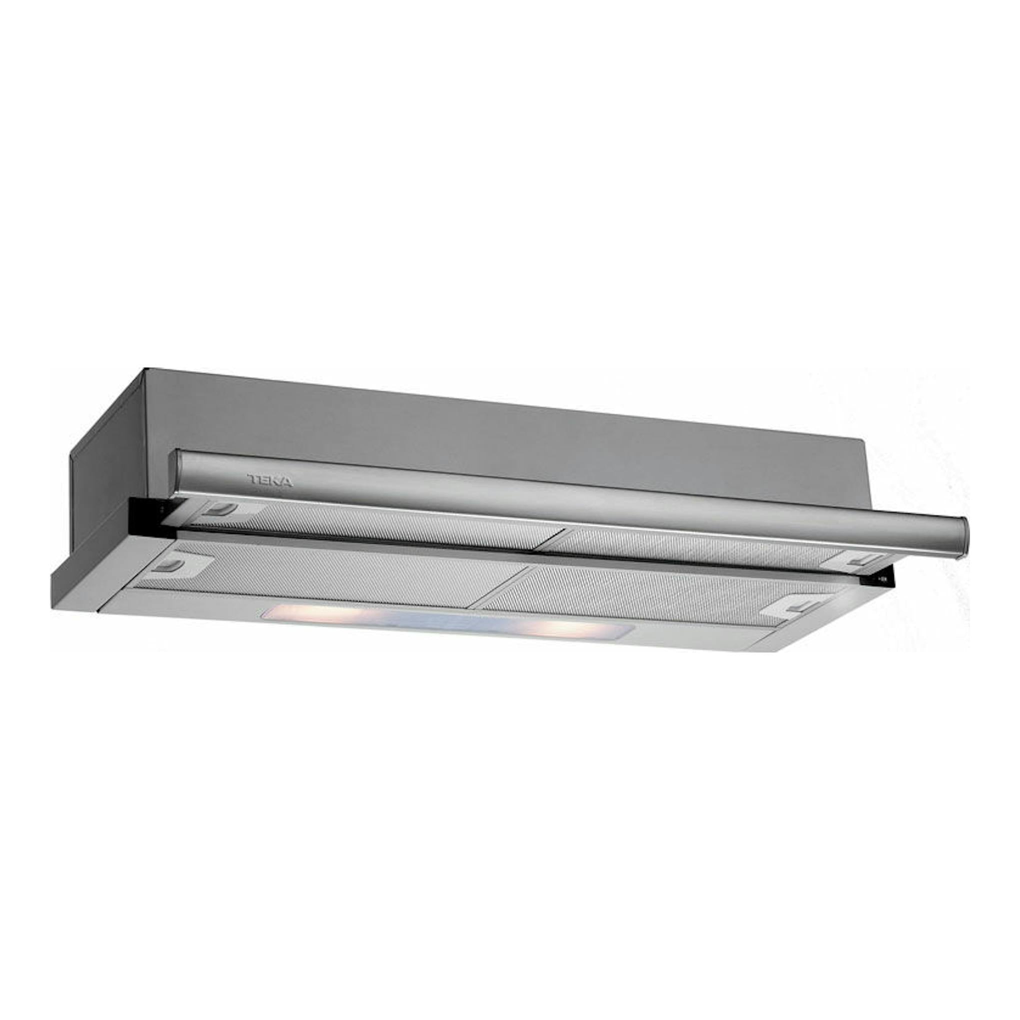 Campana extraíble Teka TL 9310 Inox de acero inoxidable, vista inferior en ángulo.