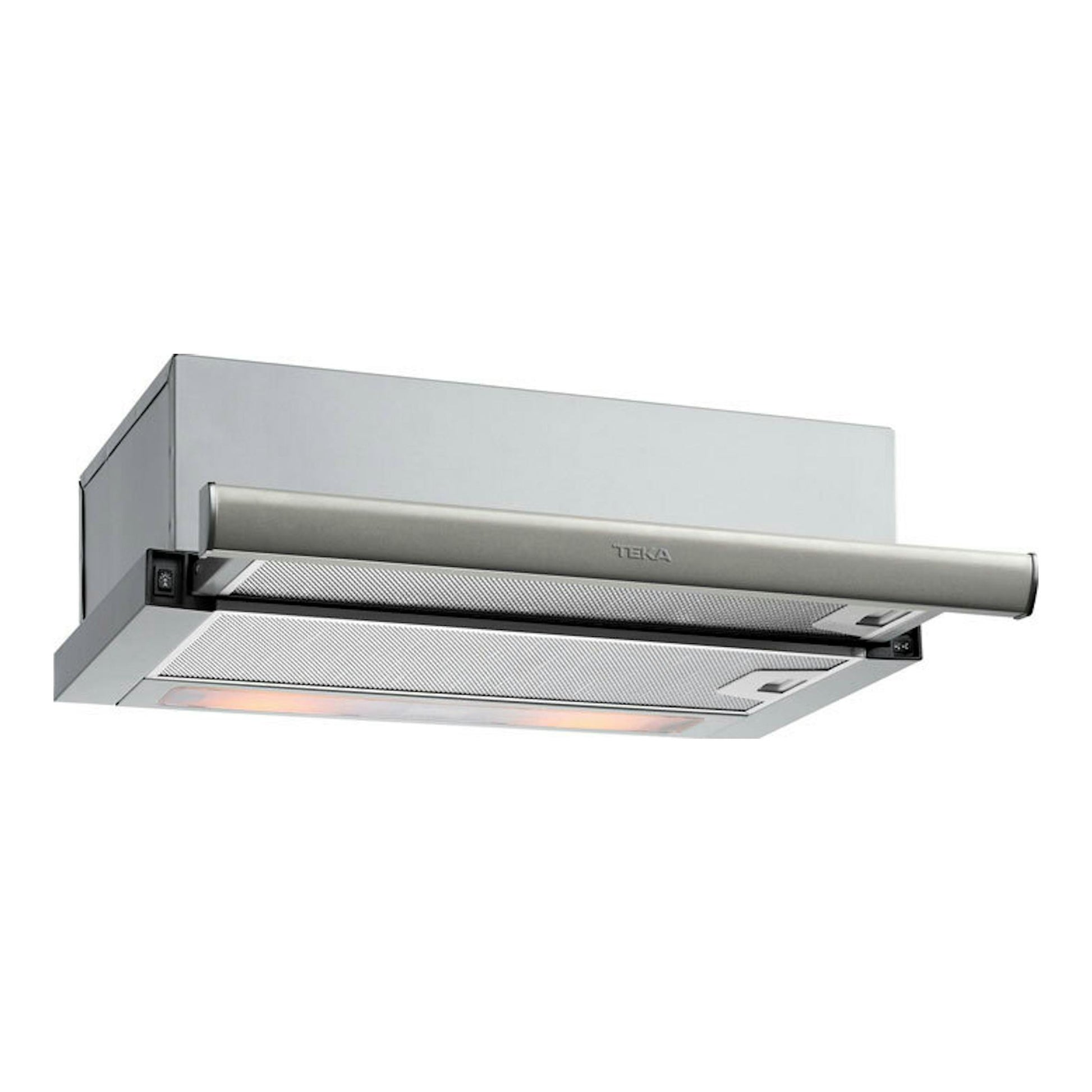 Campana extraíble Teka TL7420.2 IX de acero inoxidable, vista frontal inferior.
