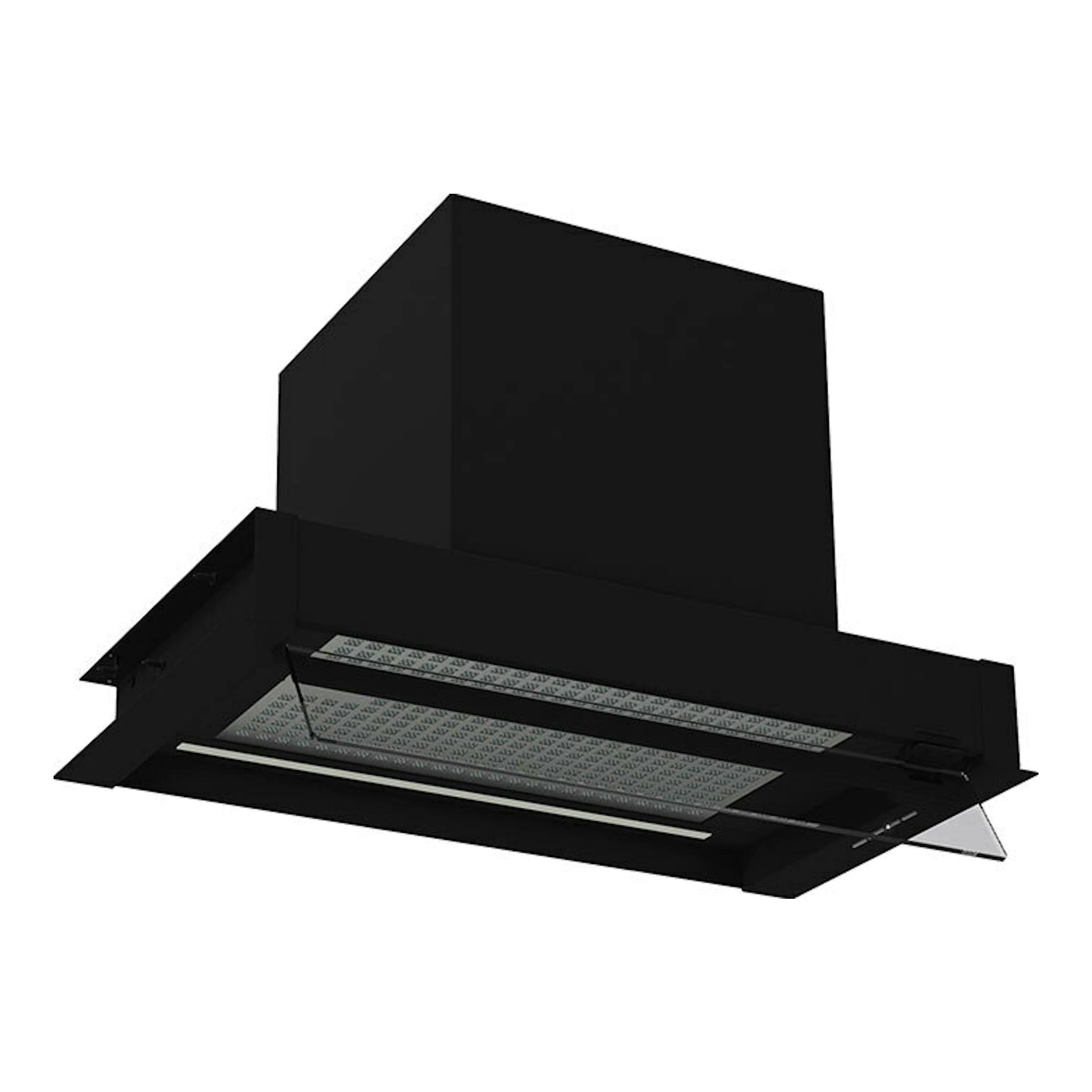 Campana integrable Cata Corona BK60 negra, vista en ángulo inferior.
