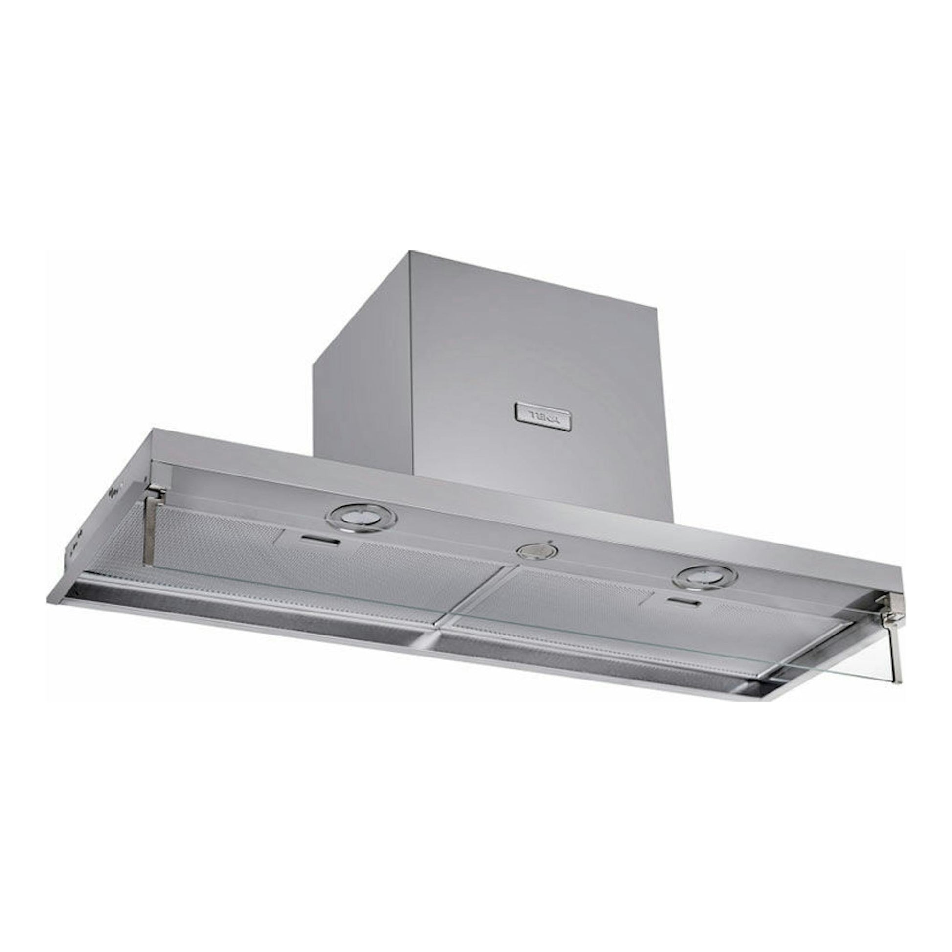 Campana integrada Teka INTEGRA 96750 POS IX SS en acero inoxidable, vista frontal inferior.