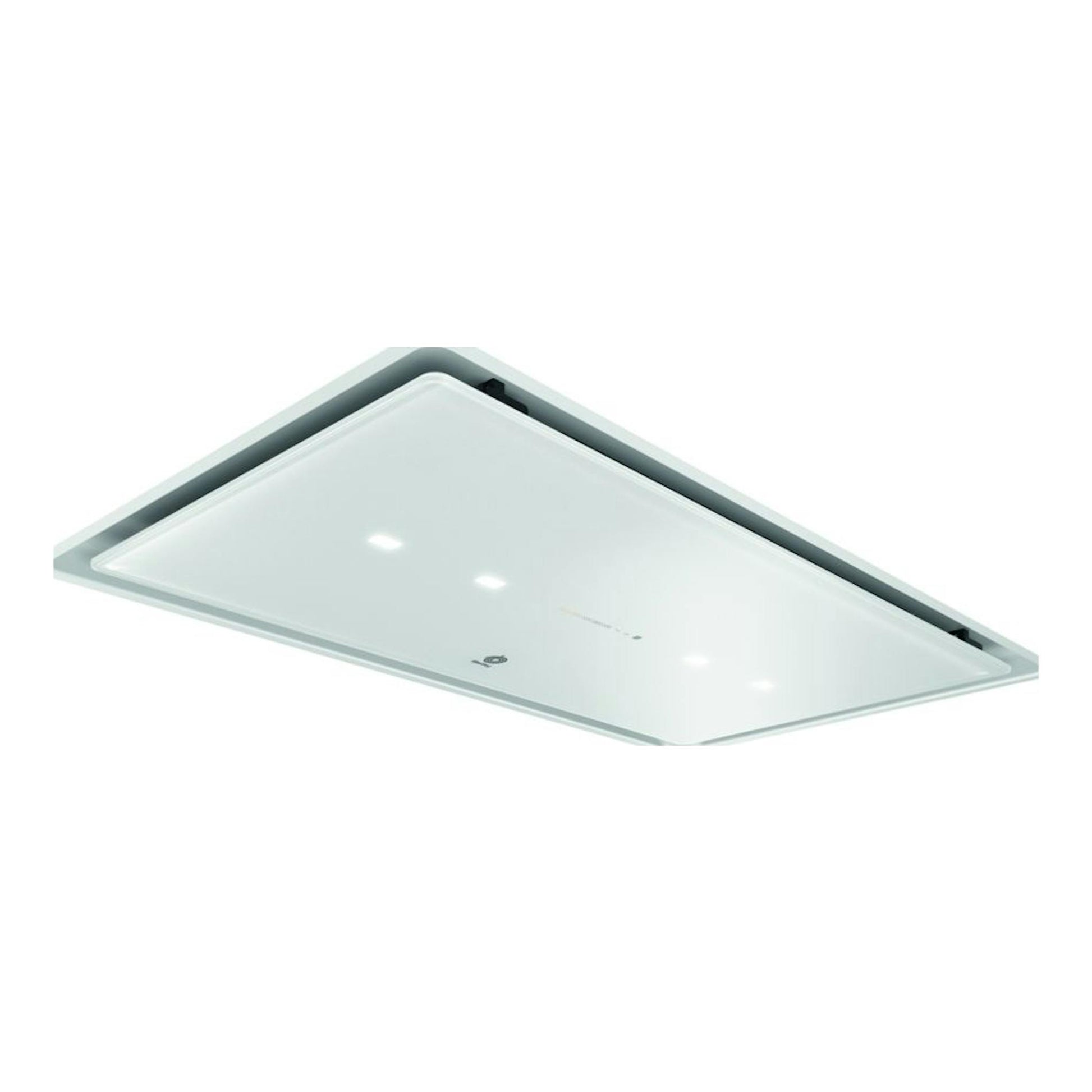 Campana de techo Balay 3BE296ABC de cristal blanco, vista inferior en perspectiva.
