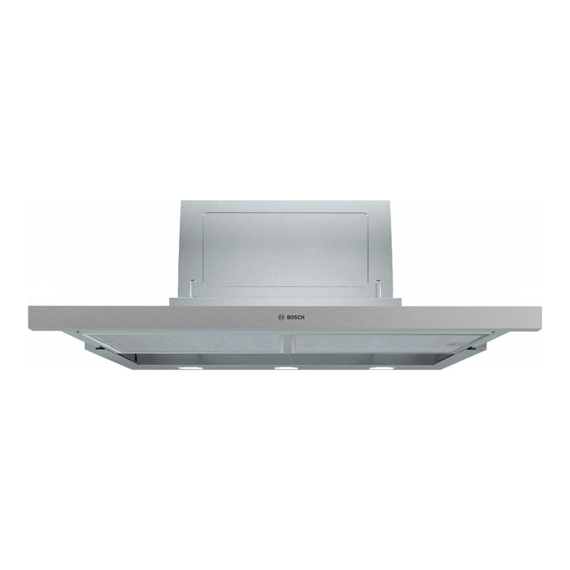 Campana telescópica Bosch DFS097A51 inox, vista frontal, en acero inoxidable.