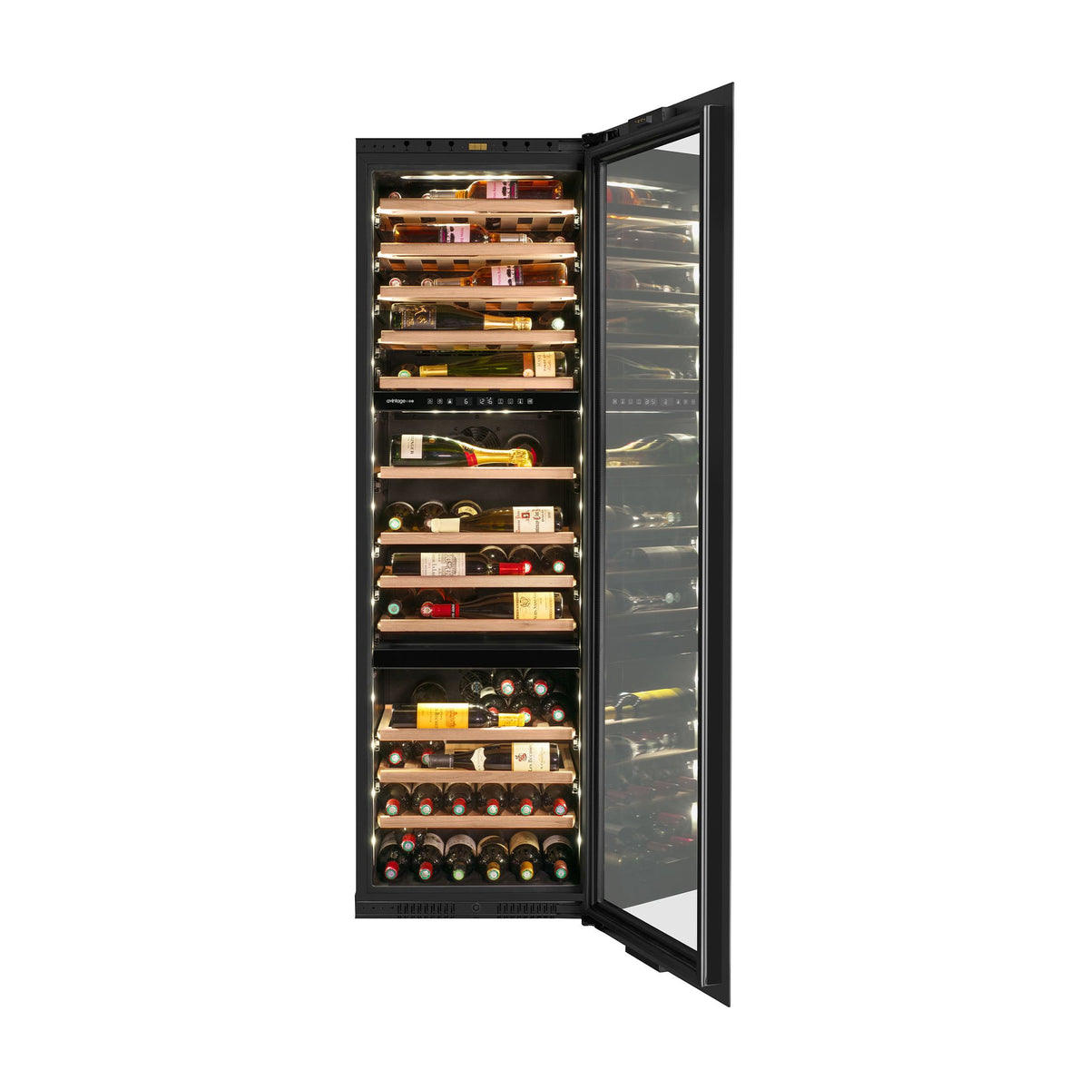 Vinoteca integrable Avintage AVI178PLATINUM, 3 zonas y 94 botellas