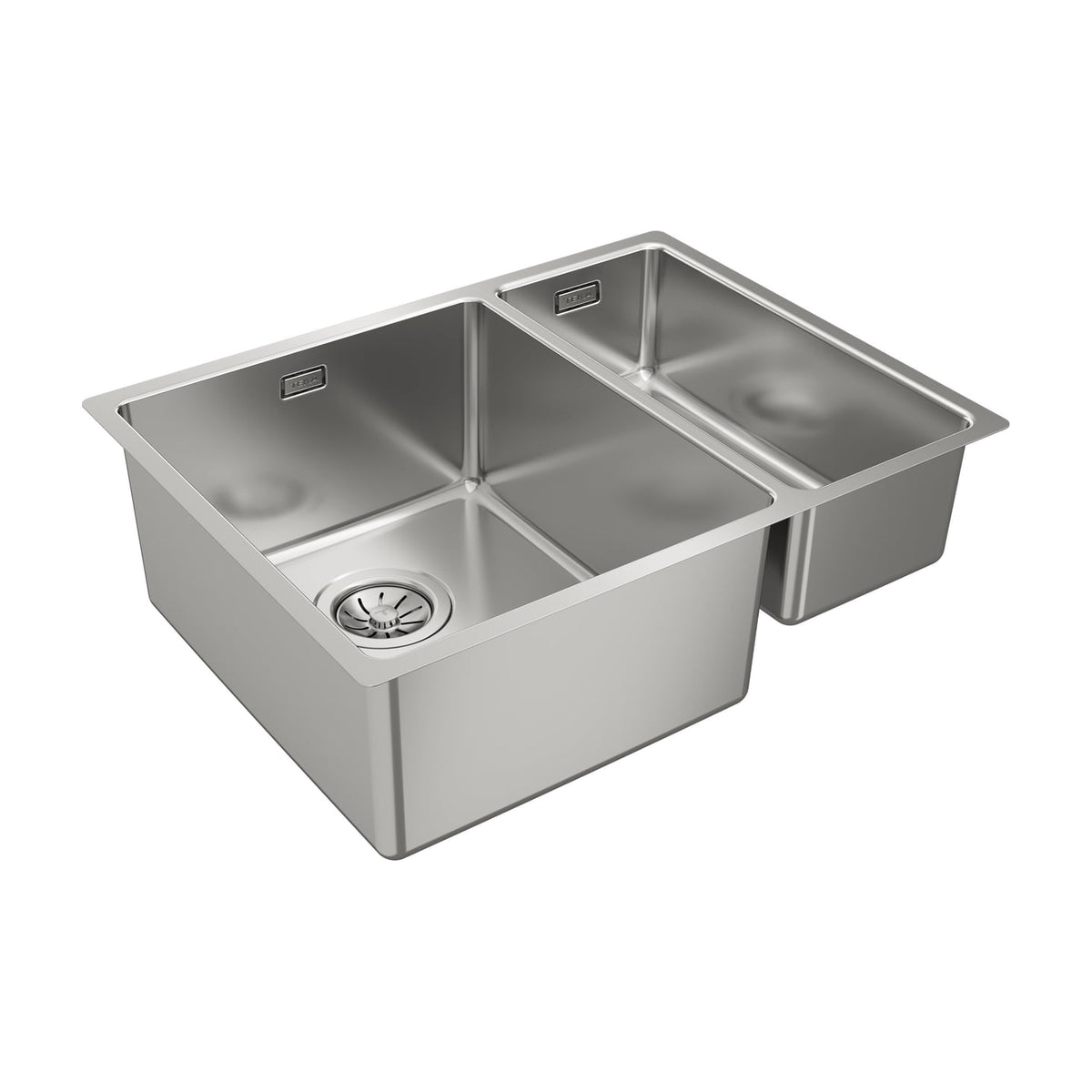 Fregadero Teka Be Linea RS15 2C 580, dos cubetas bajo encimera en inox