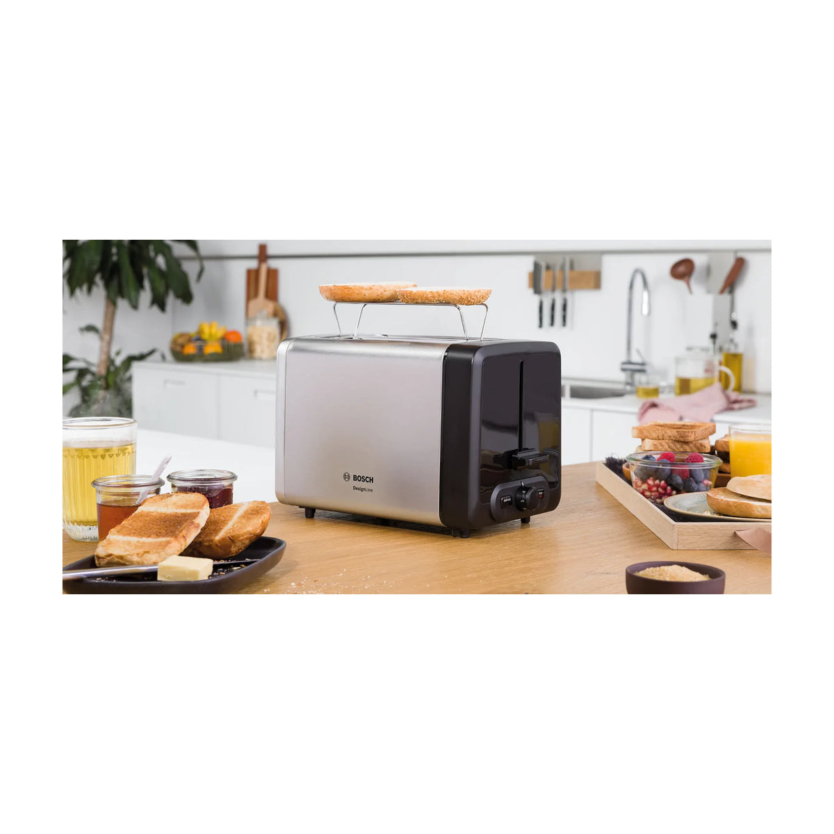 Tostador Bosch TAT4P420 de 2 ranuras, 970 W