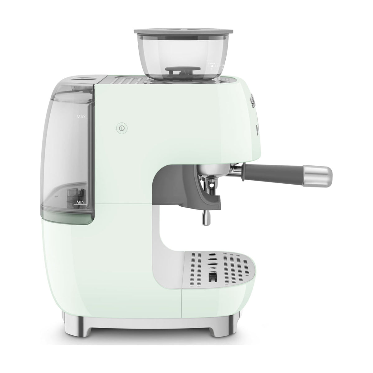 Cafetera espresso Smeg EGF03PGEU con molinillo integrado, verde pastel