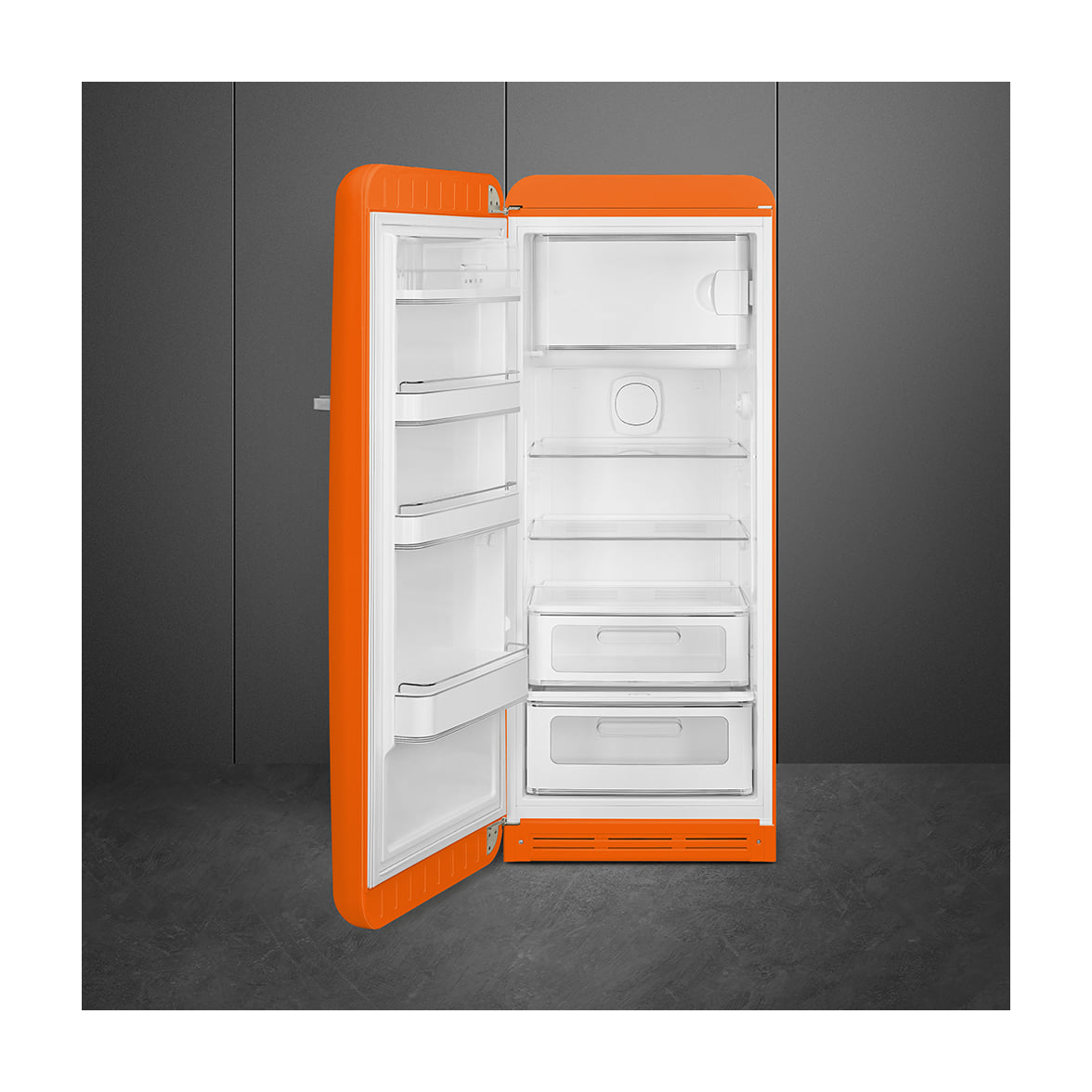 Frigorífico de una puerta Smeg FAB28LOR6 naranja, 270 l, clase C