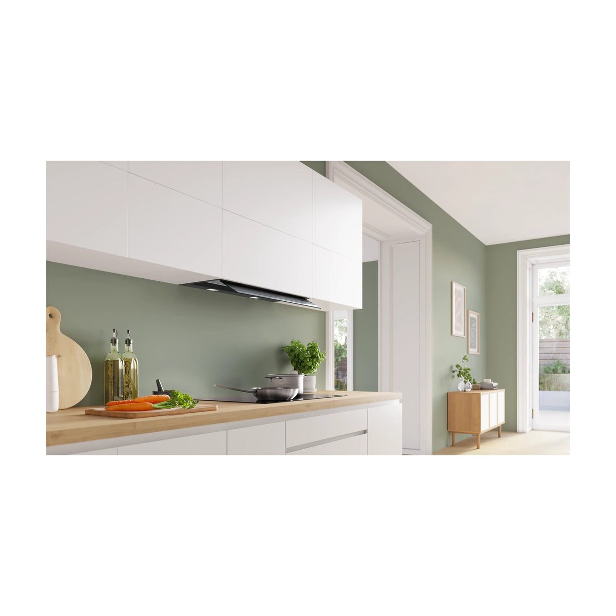 Campana integrable Bosch DBB87DP60 de 80 cm, negro mate y Home Connect