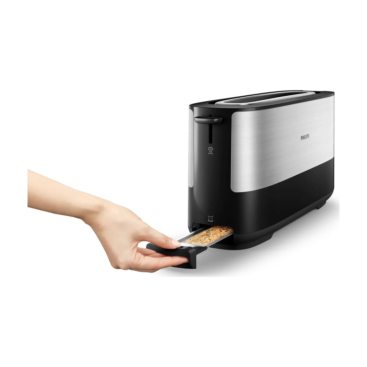 Tostadora Philips HD2692/90 de ranura larga y 8 niveles de tostado