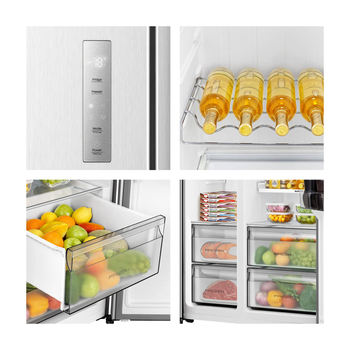 Frigorífico americano Hisense RS3P538NAIE de 527 l, Total No Frost