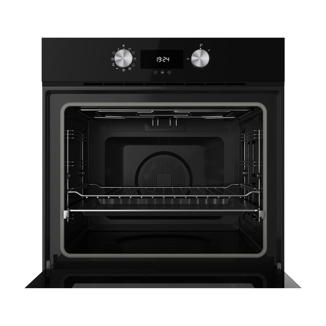 Horno multifunción Teka HLB 8400 P BK pirolítico, 70 litros, cristal negro